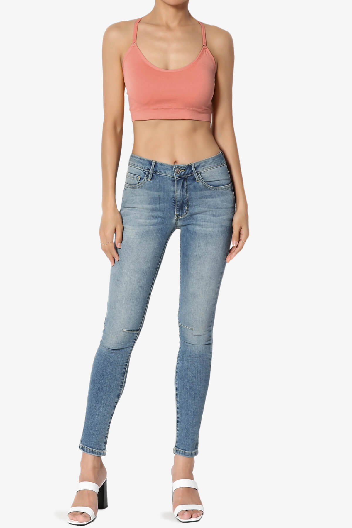 Dassie Padded Cross Back Bra Top ASH ROSE_6