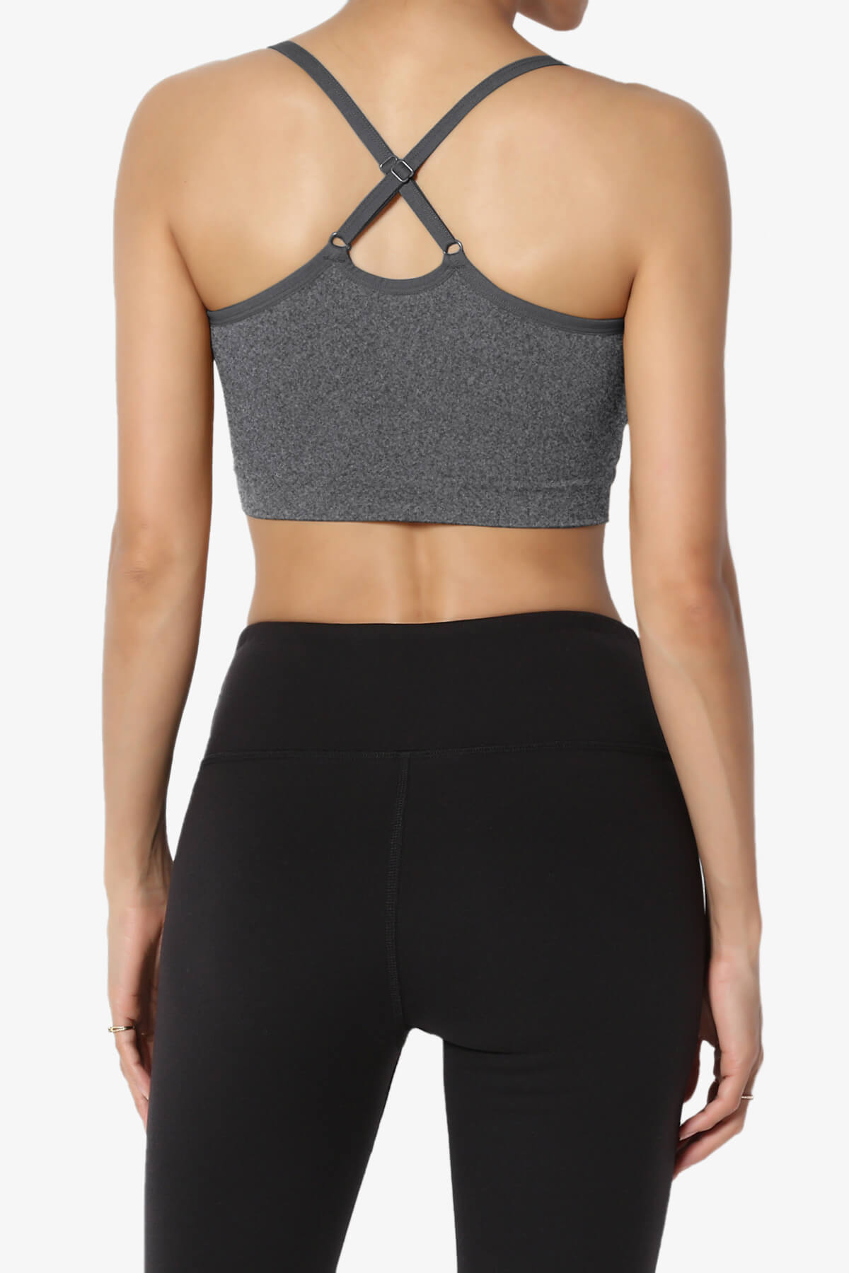 Dassie Padded Cross Back Bra Top CHARCOAL_2
