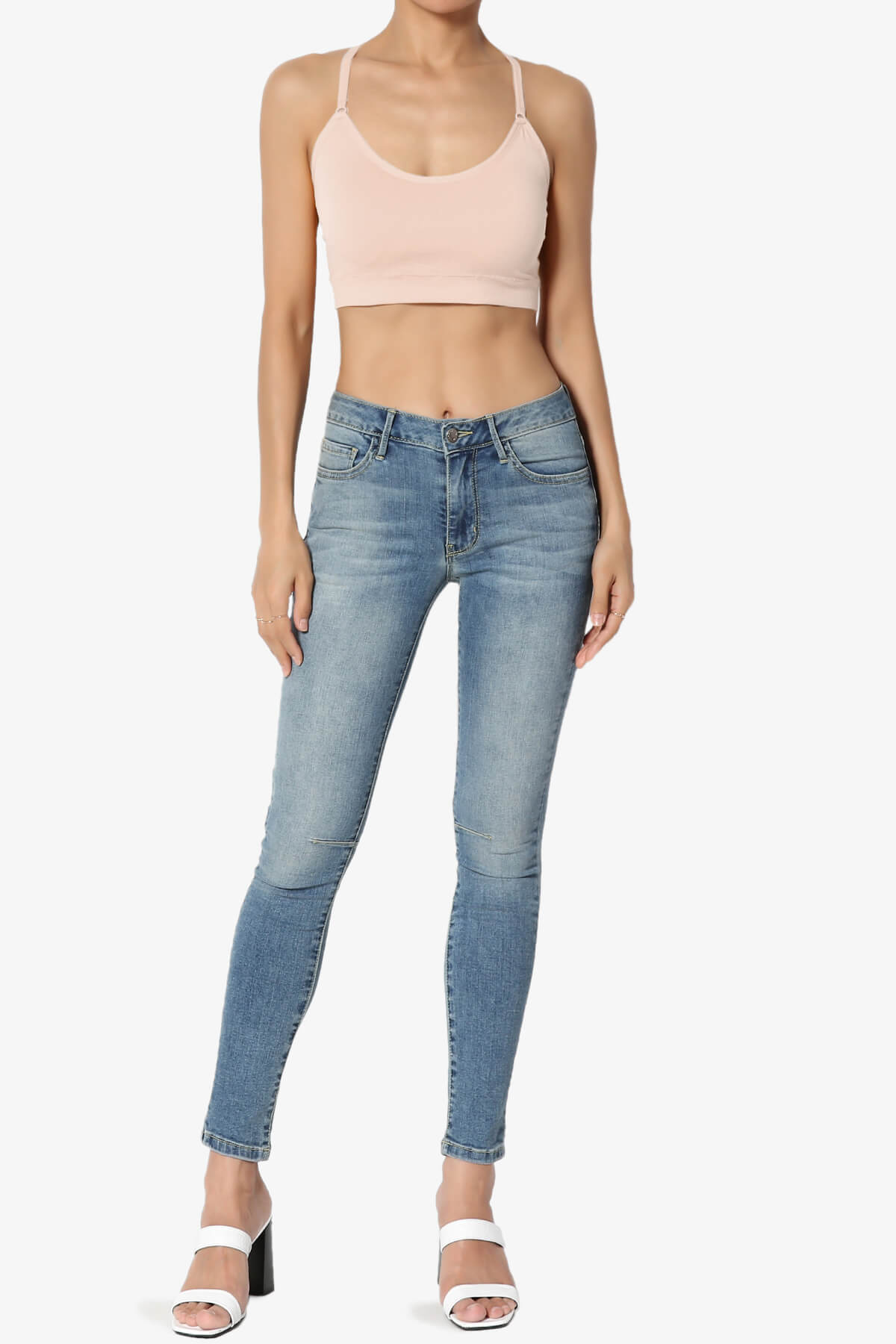 Dassie Padded Cross Back Bra Top DUSTY BLUSH_6