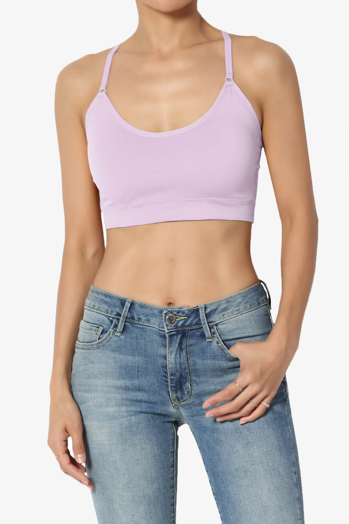 Dassie Padded Cross Back Bra Top DUSTY LAVENDER_1