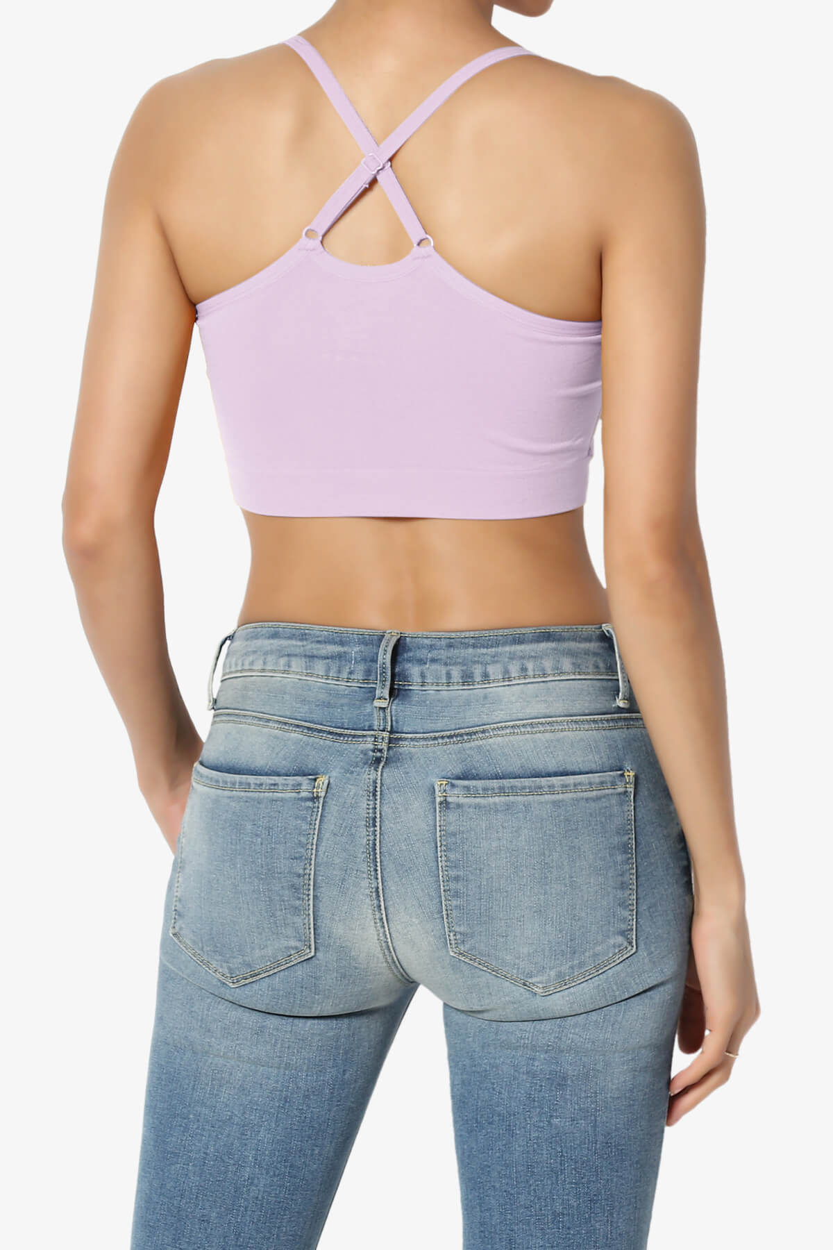 Dassie Padded Cross Back Bra Top DUSTY LAVENDER_2