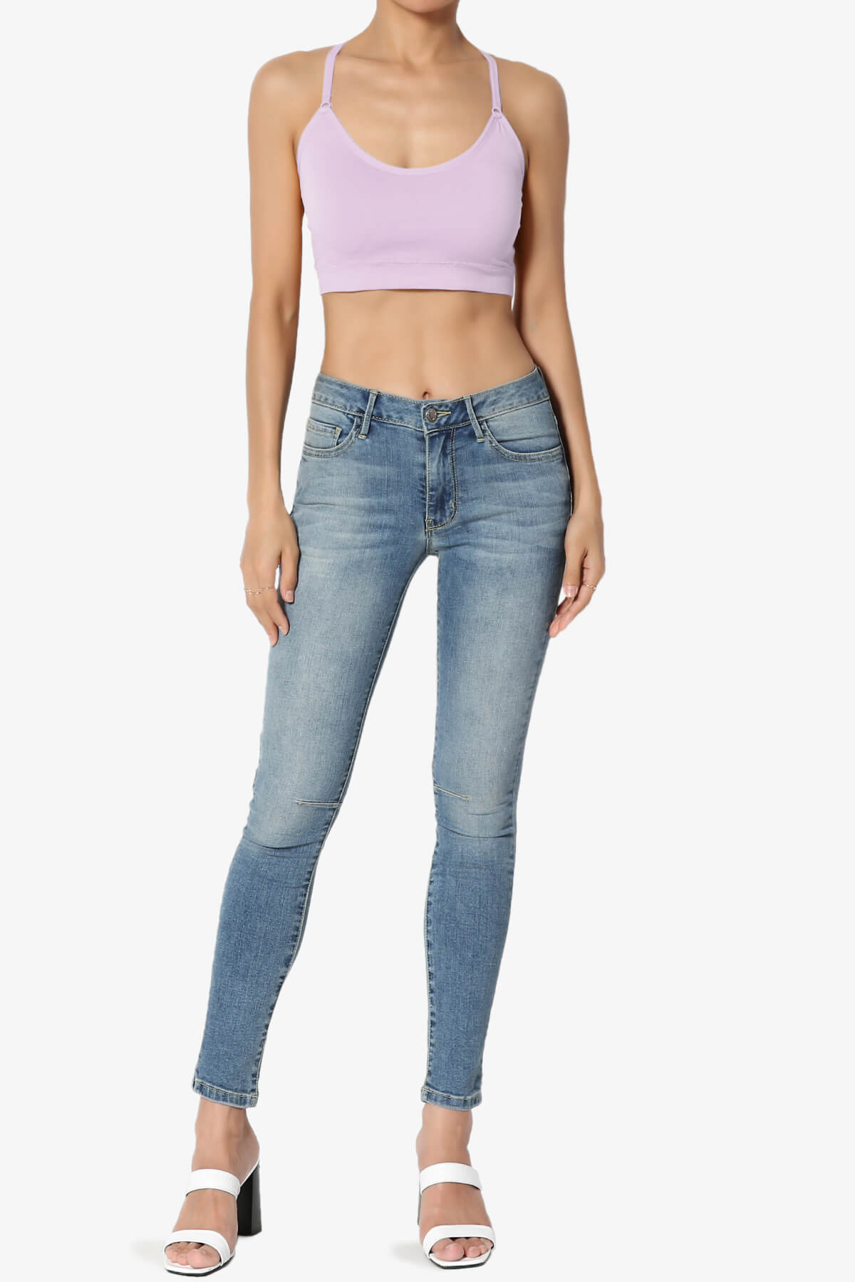 Dassie Padded Cross Back Bra Top DUSTY LAVENDER_6