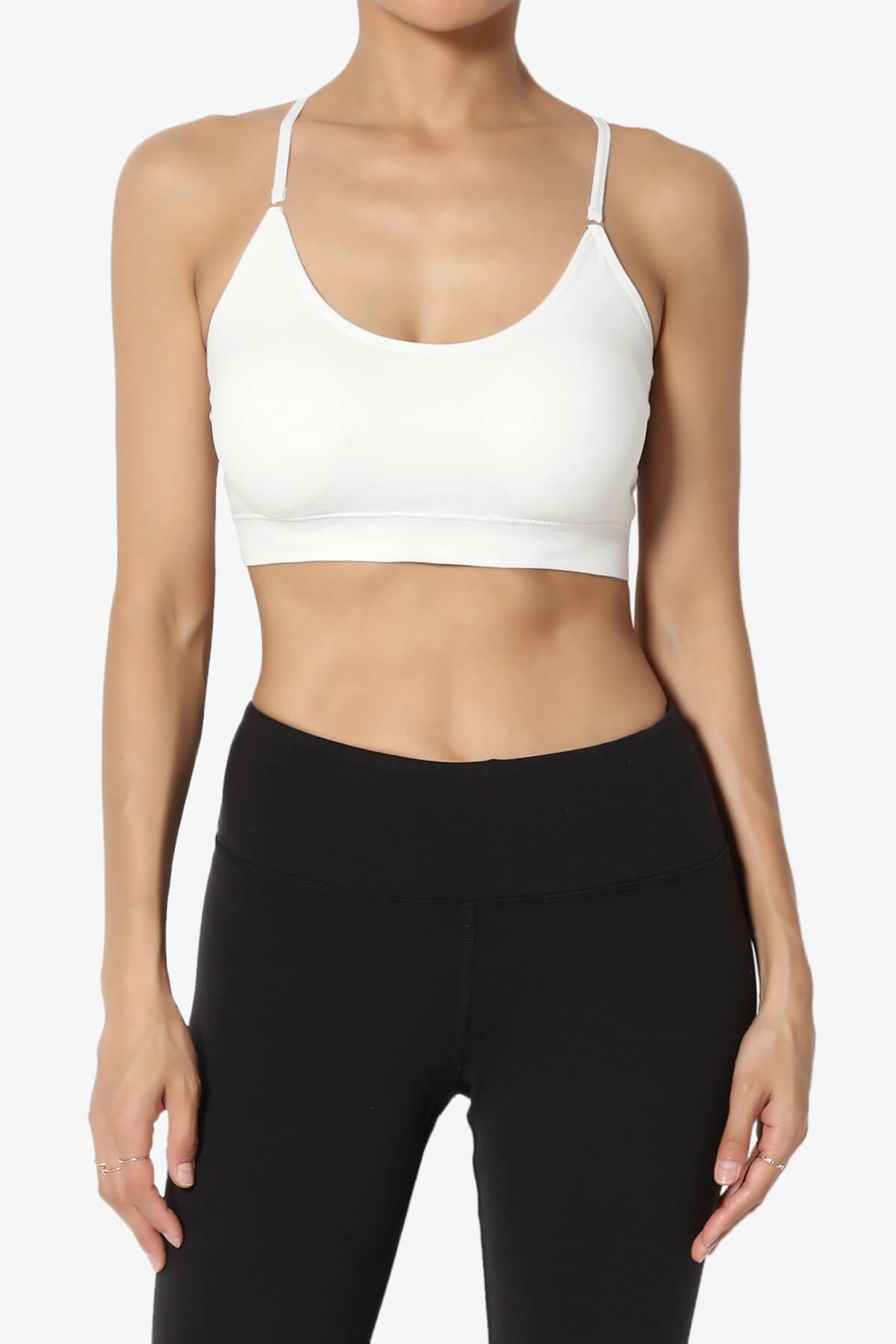 Dassie Padded Cross Back Bra Top IVORY_1