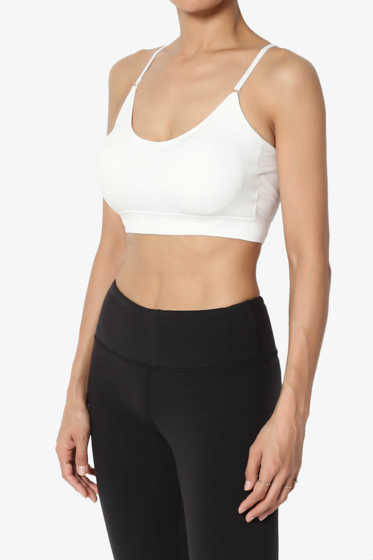 Dassie Padded Cross Back Bra Top IVORY_3