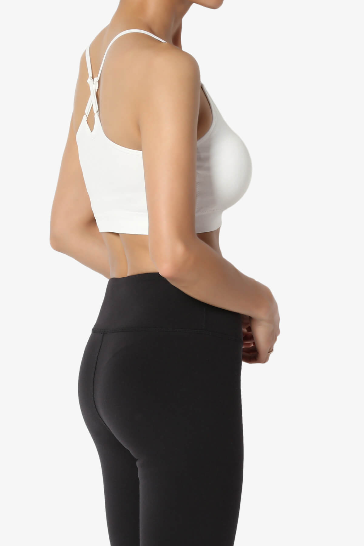 Dassie Padded Cross Back Bra Top IVORY_4