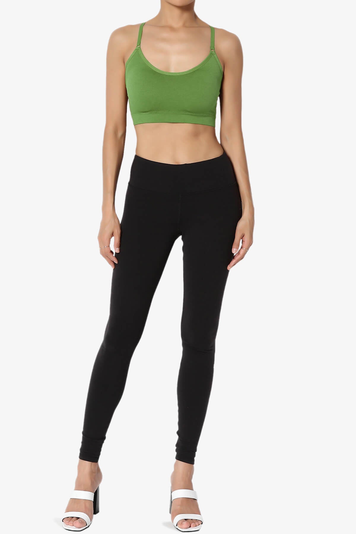 Dassie Padded Cross Back Bra Top KIWI_6