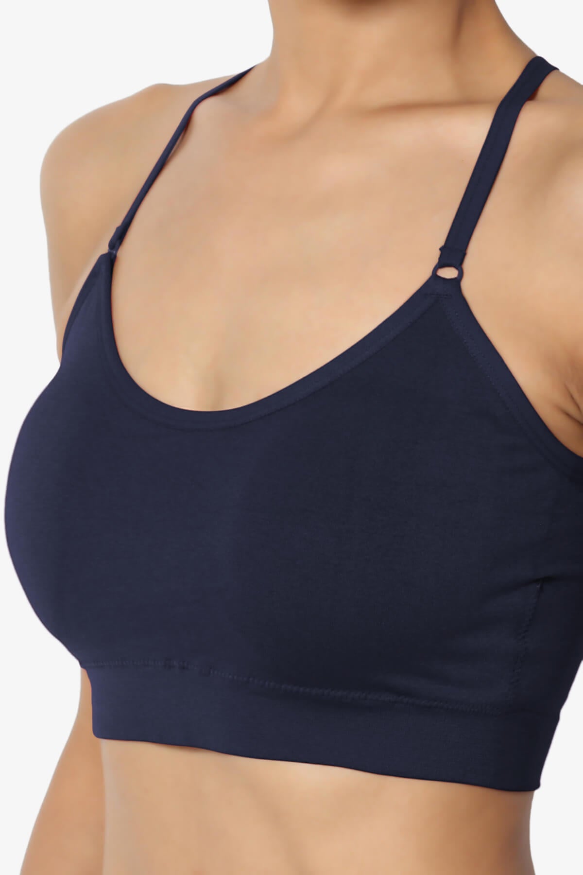 Dassie Padded Cross Back Bra Top NAVY_5