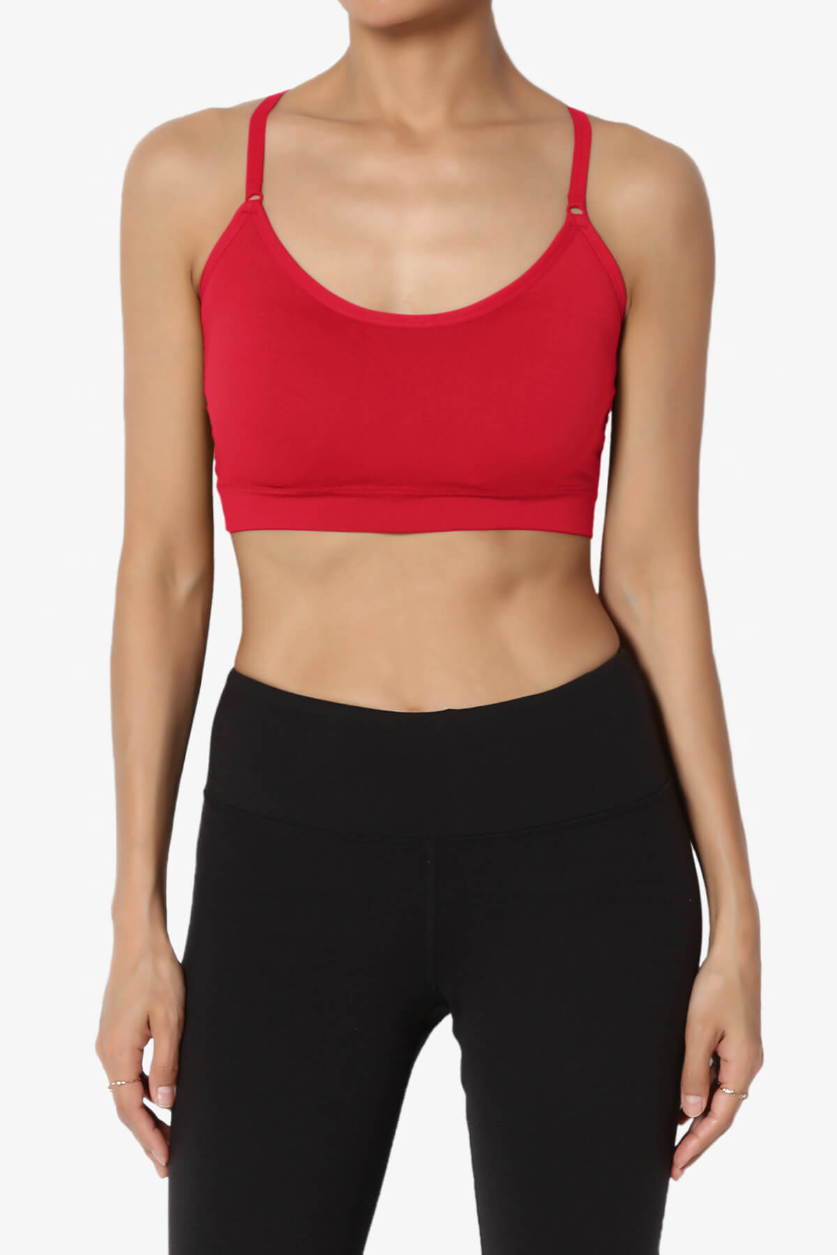 Dassie Padded Cross Back Bra Top RED_1