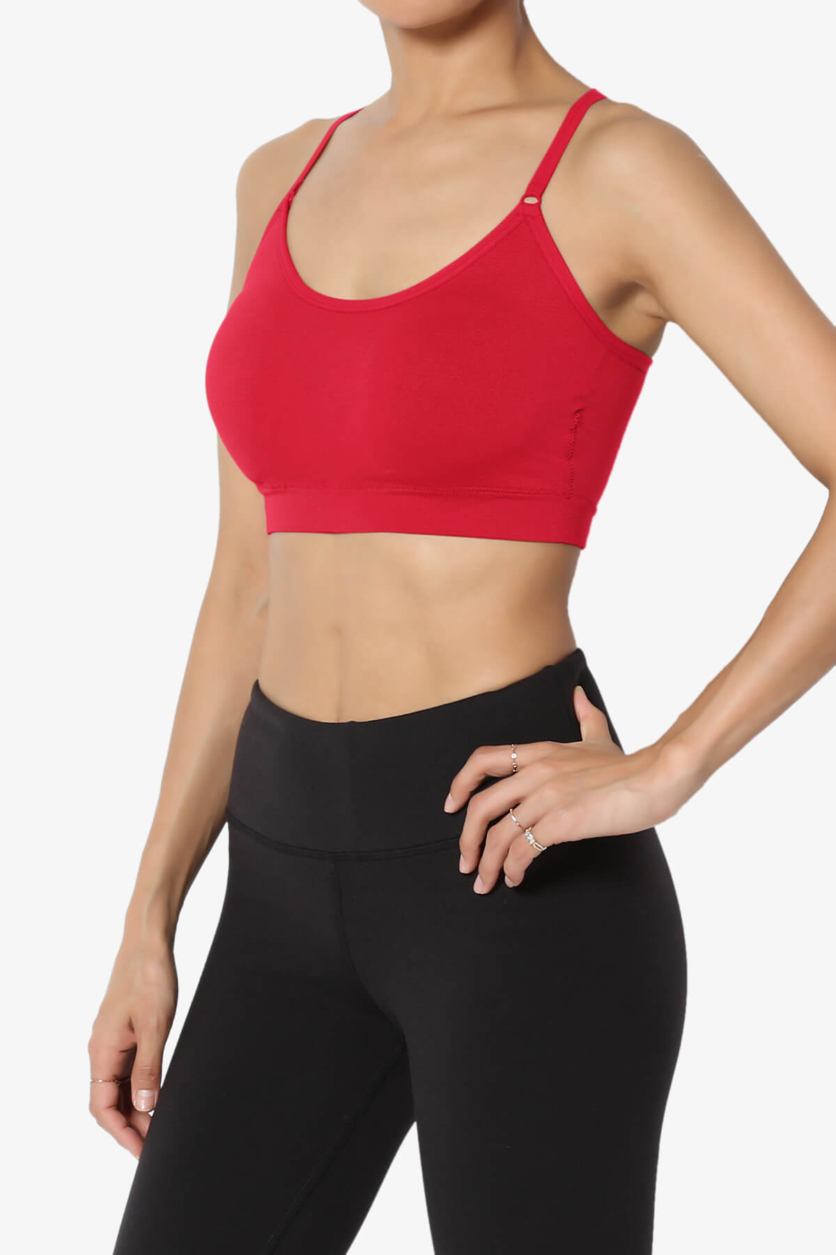 Dassie Padded Cross Back Bra Top RED_3