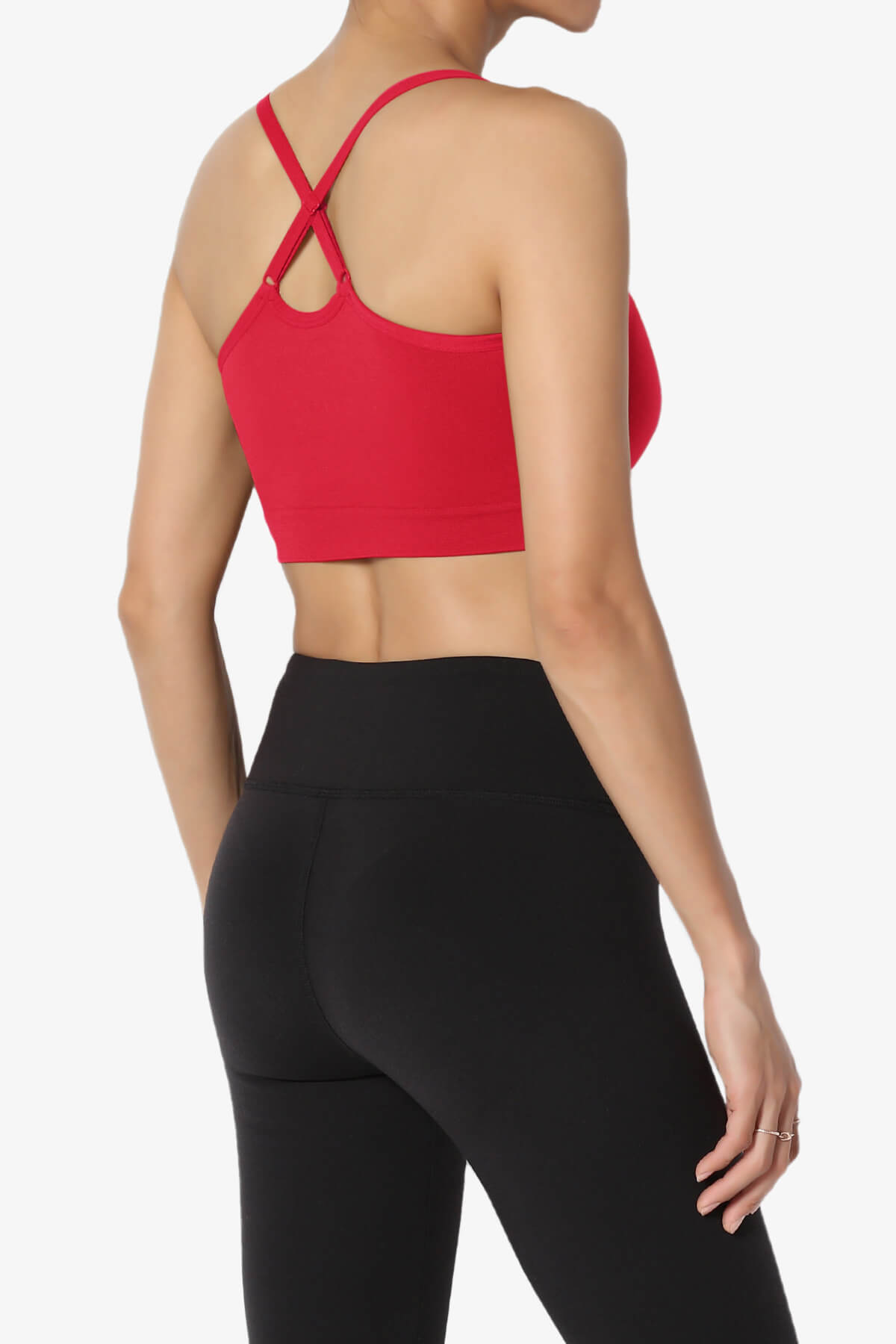 Dassie Padded Cross Back Bra Top RED_4