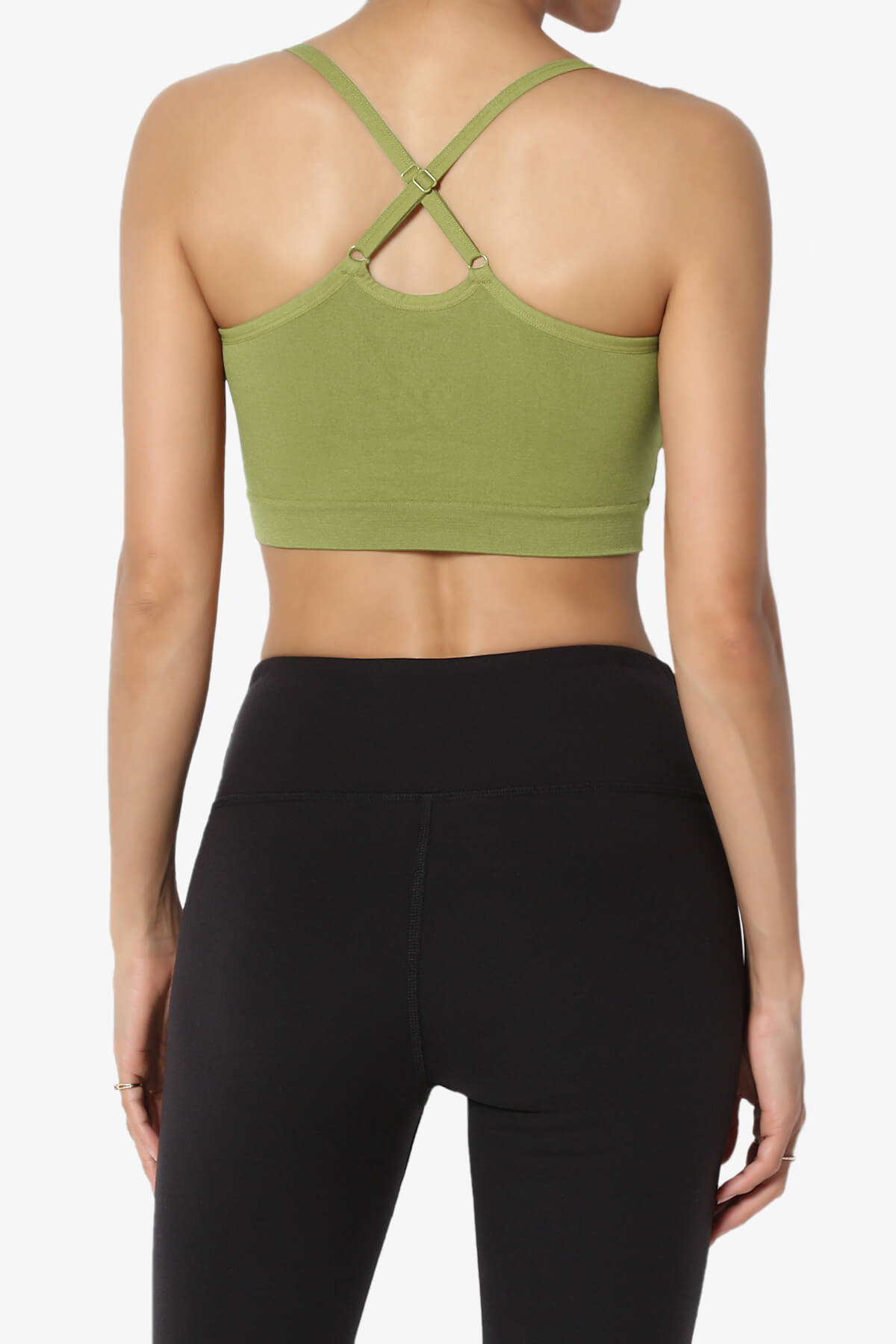 Dassie Padded Cross Back Bra Top SAGE_2