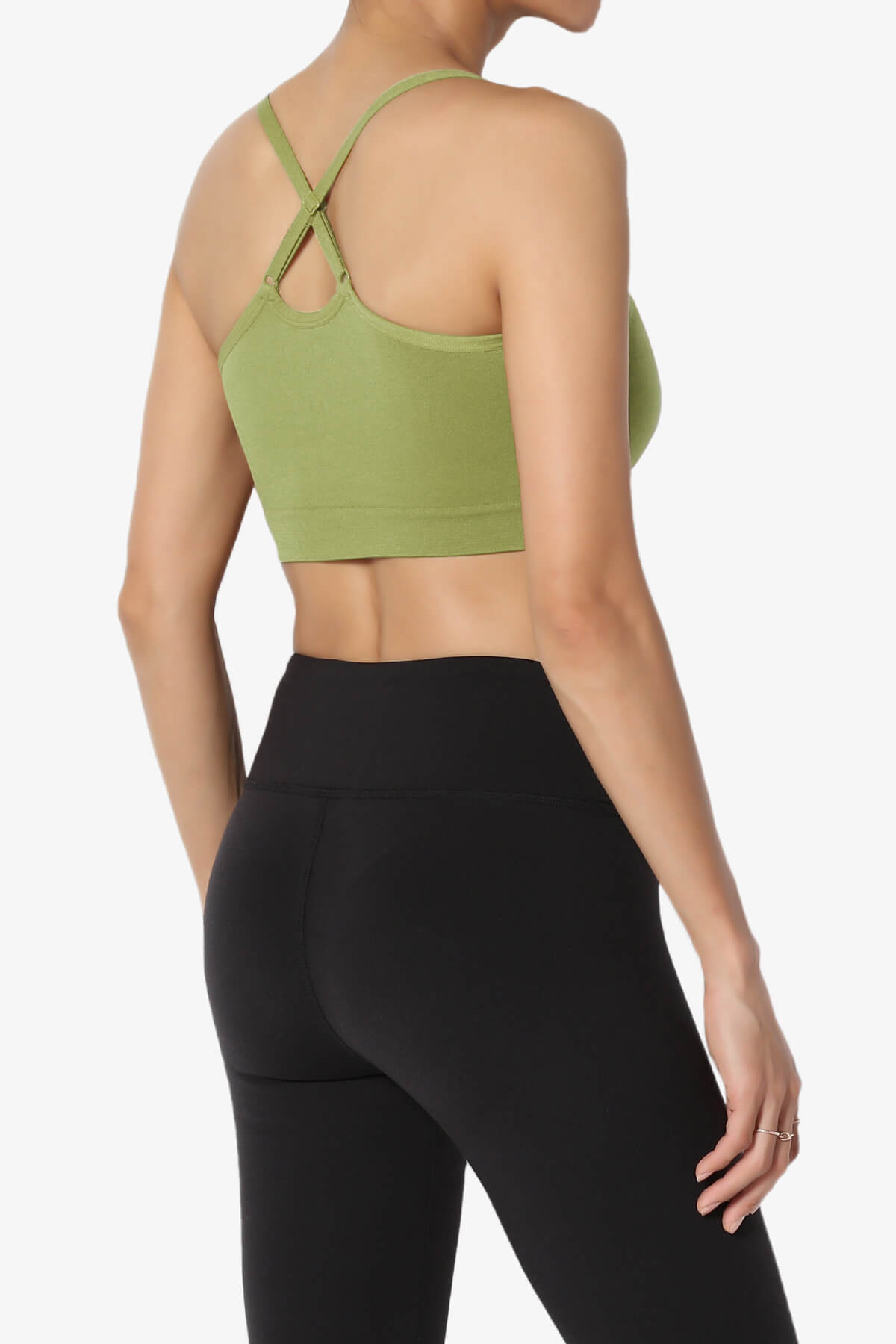 Dassie Padded Cross Back Bra Top SAGE_4