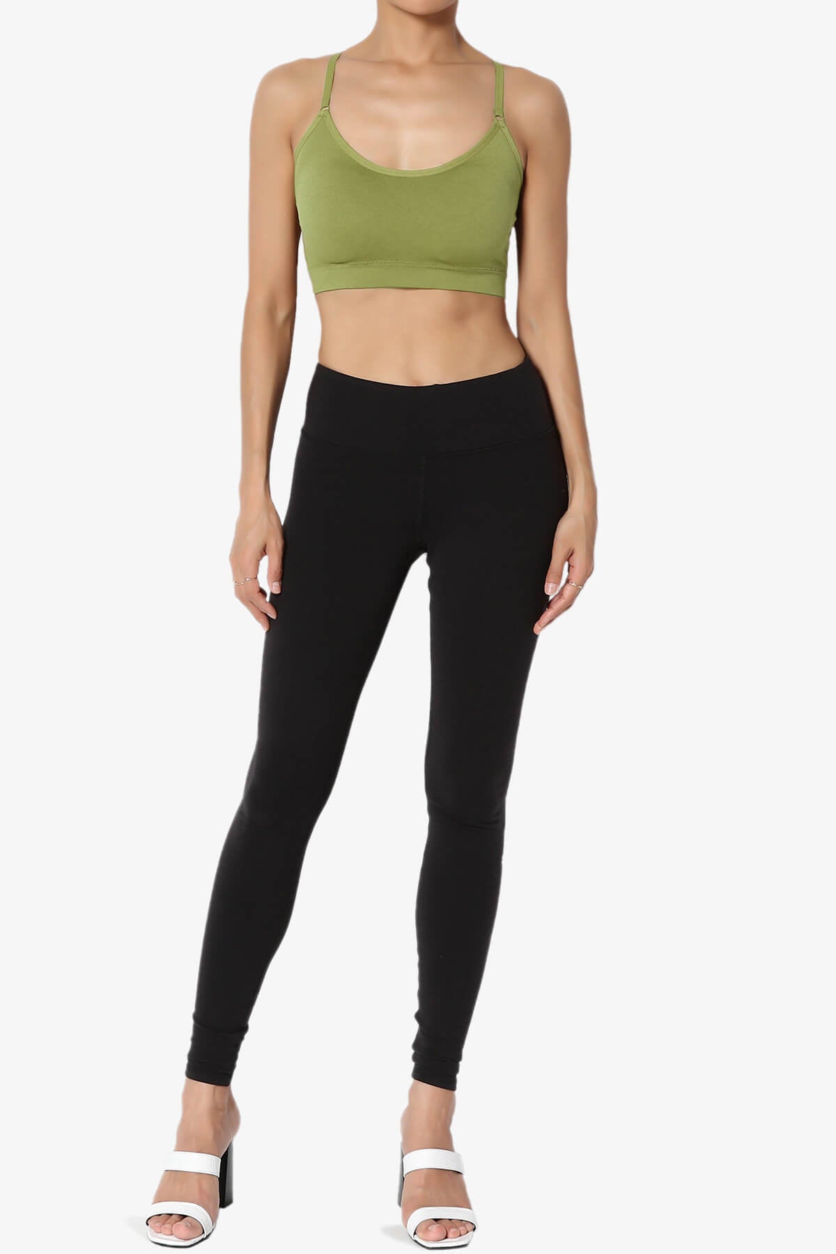 Dassie Padded Cross Back Bra Top SAGE_6