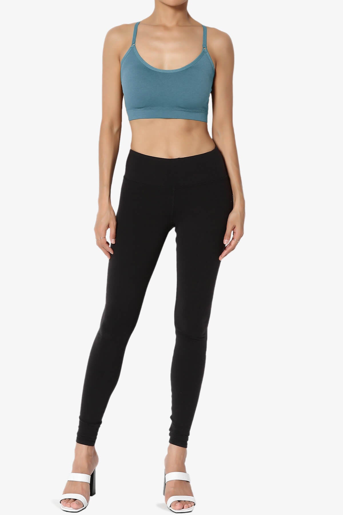 Dassie Padded Cross Back Bra Top TITANIUM_6