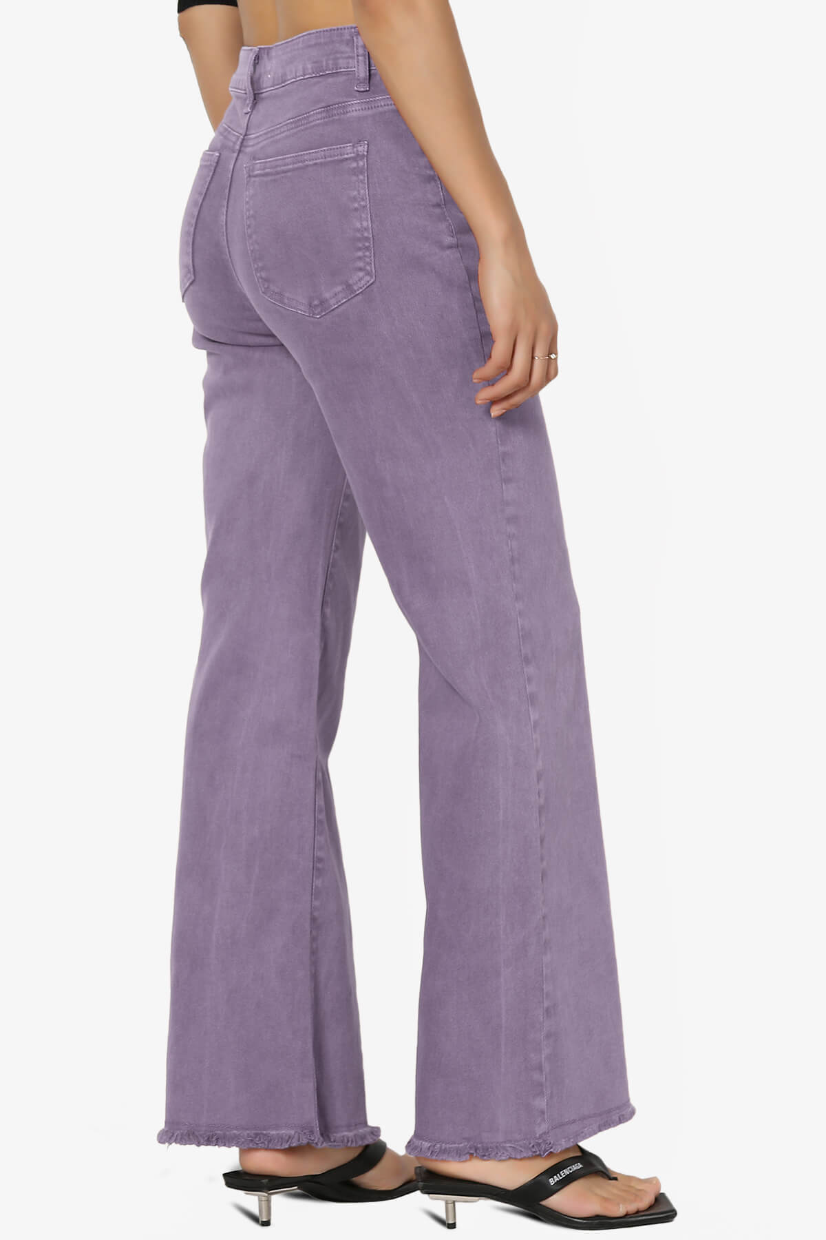 Davie Acid Wash Cutoff Hem Wide Leg Pants LIGHT PLUM_4