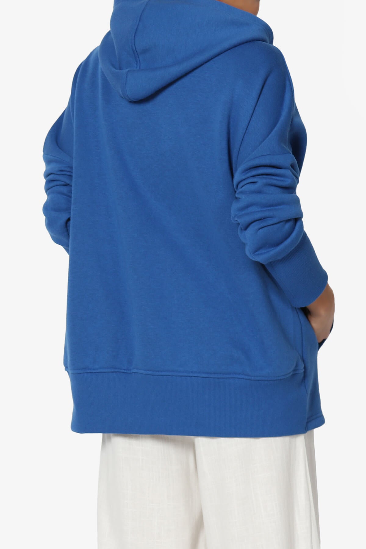 Destene Button V-Neck Hoodie CLASSIC BLUE_4