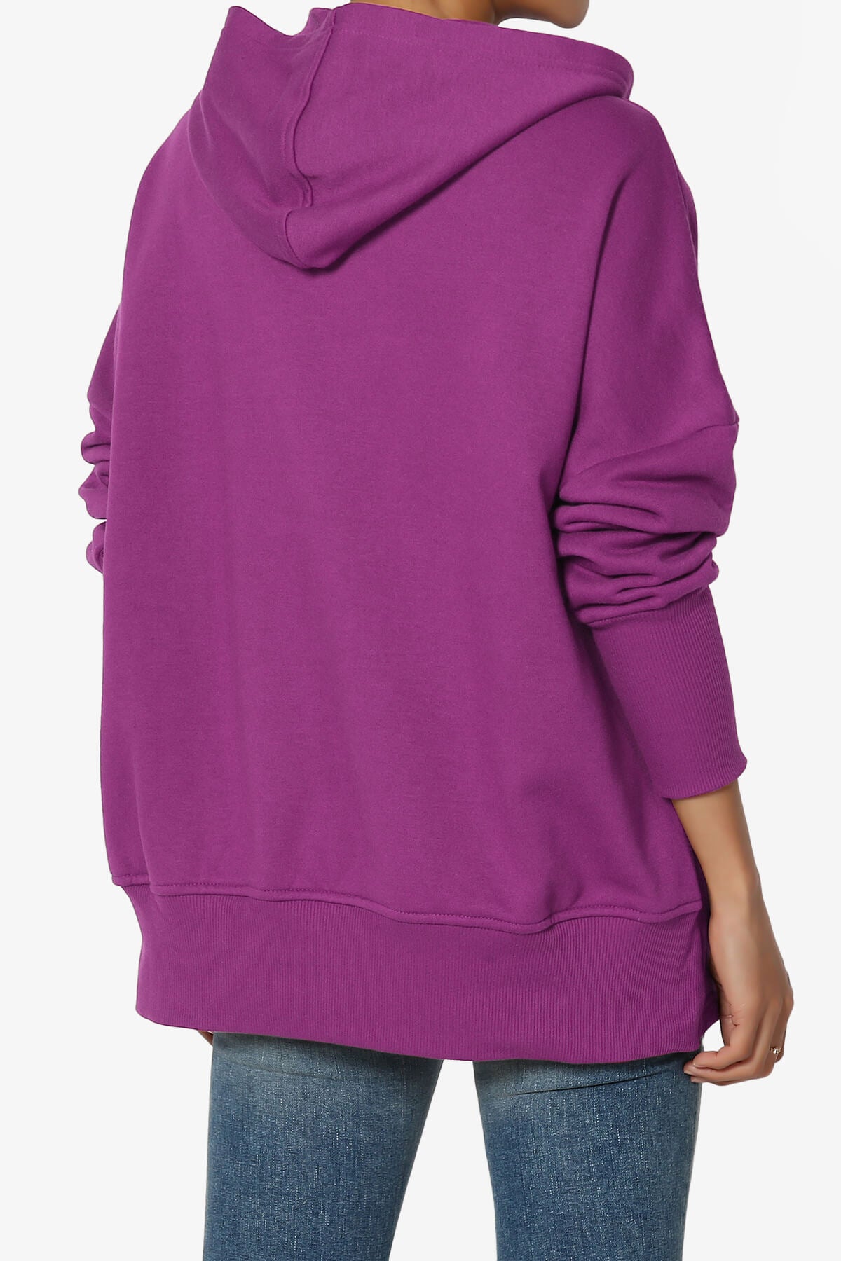Destene Button V-Neck Hoodie LIGHT PLUM_2