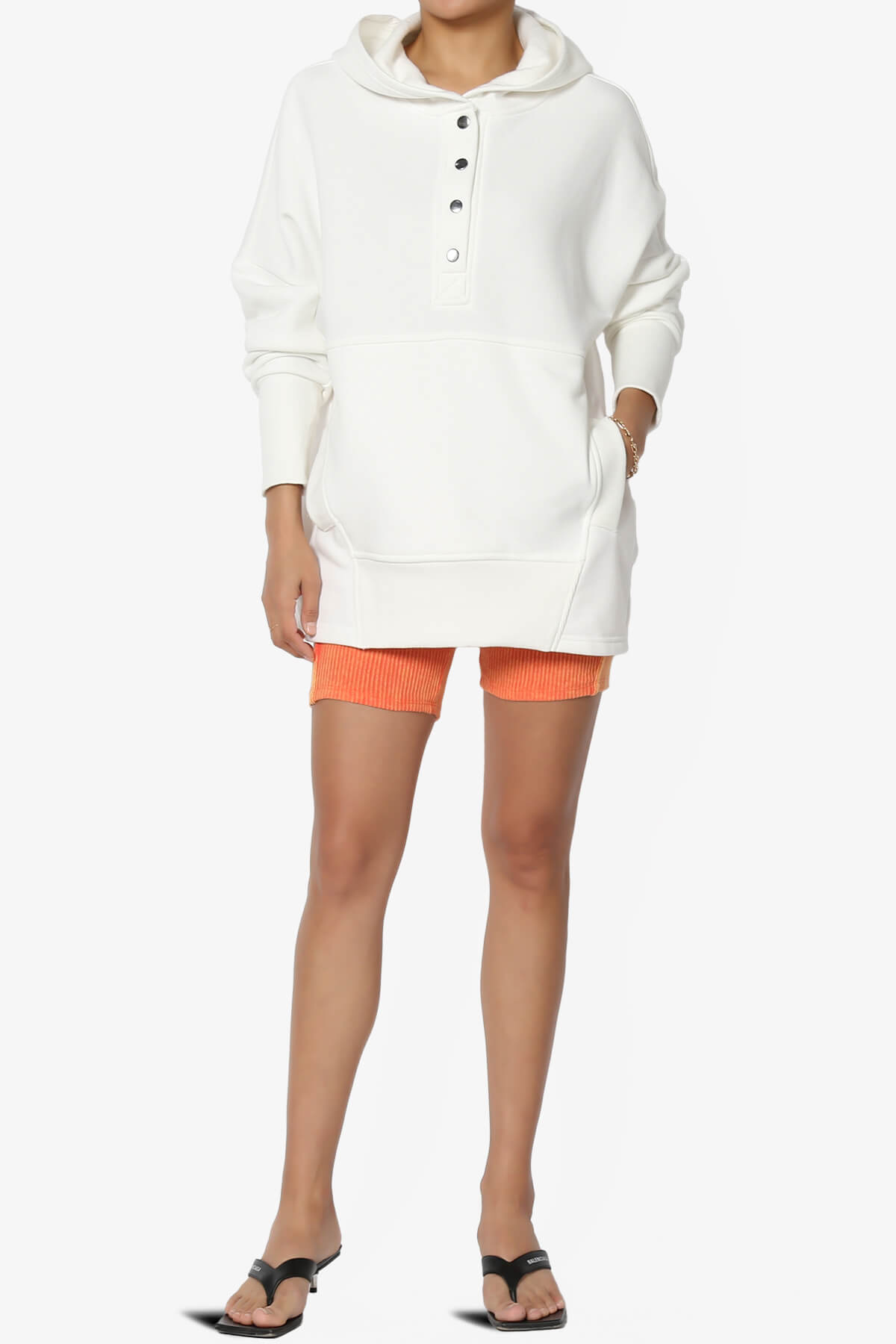 Destene Button V-Neck Hoodie OFF WHITE_6