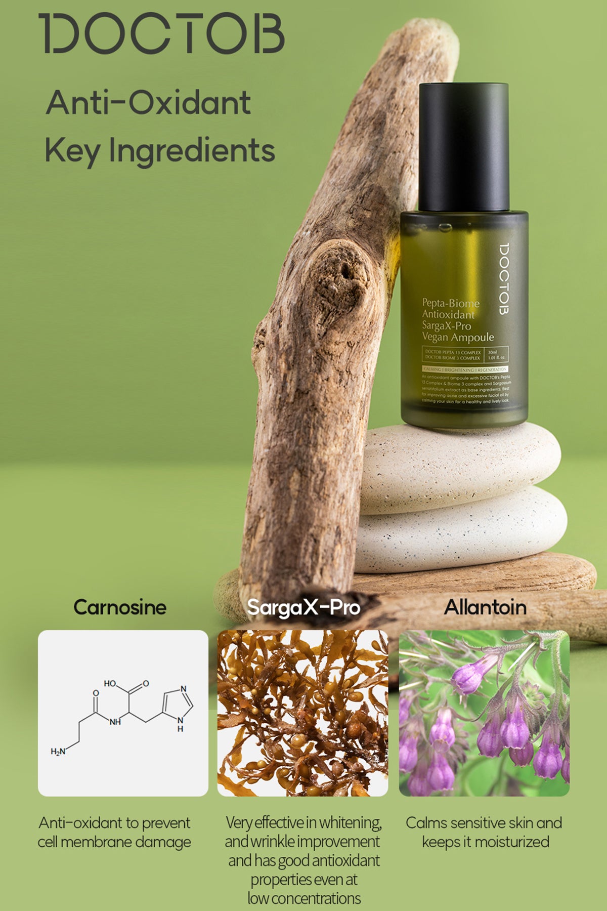 DOCTOB Pepta-Biome Antioxidant SargaX-Pro Vegan Ampoule 30ml/1.01 fl.oz