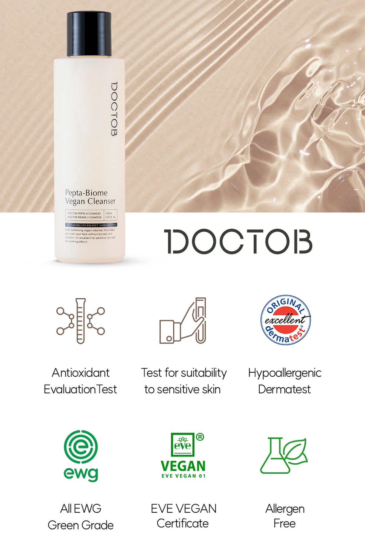 DOCTOB Pepta-Biome Antioxidant Vegan Cleanser