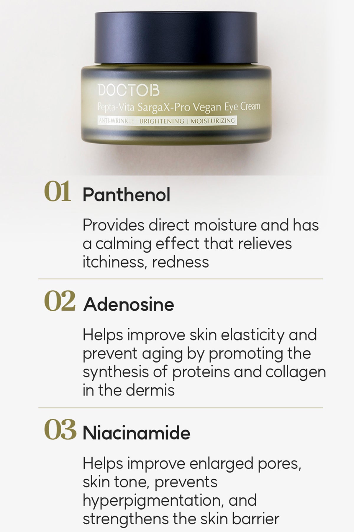 DOCTOB Pepta-Vita SargaX-Pro Vegan Eye Cream 30ml/1.01 fl.oz