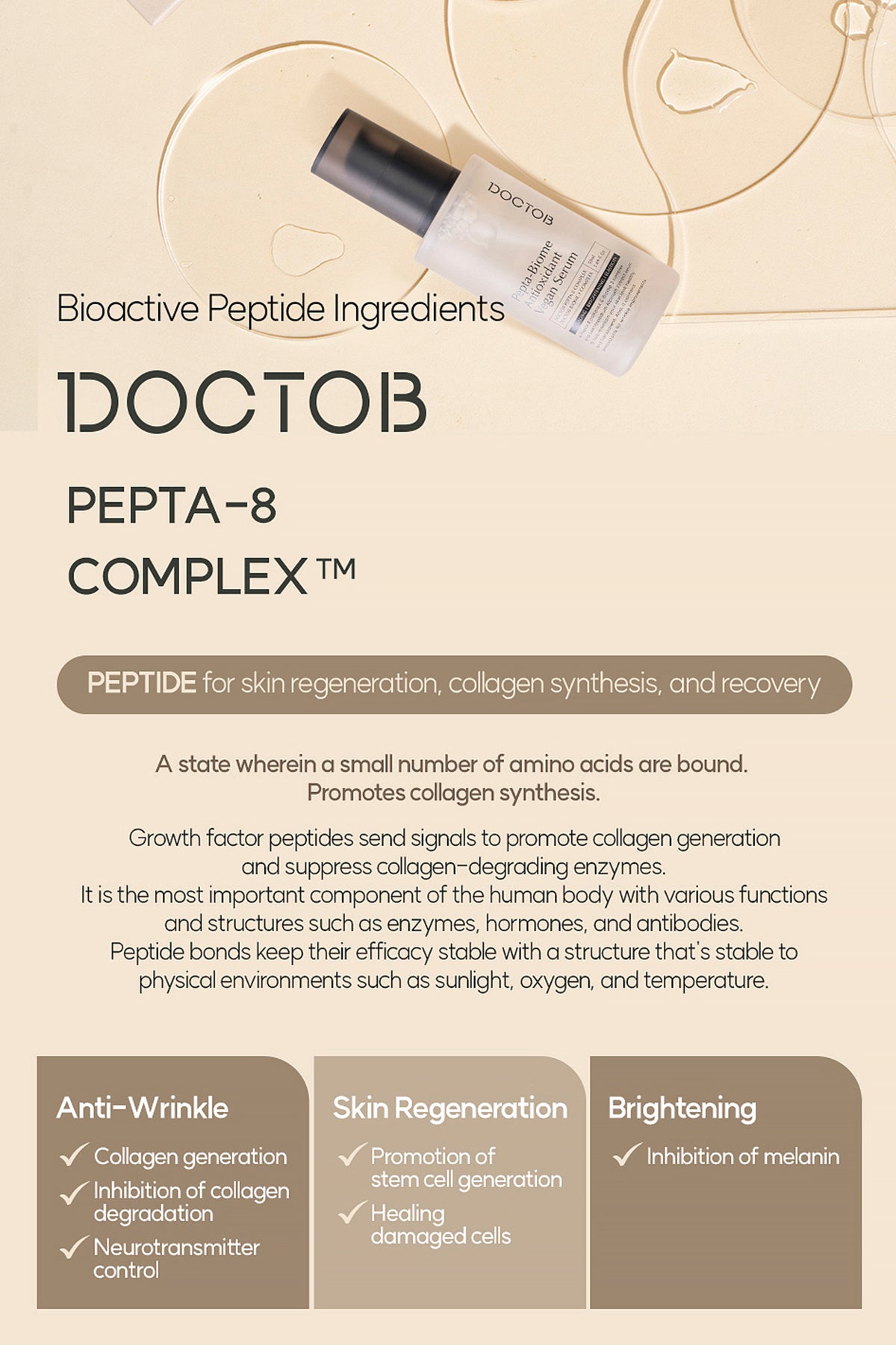 DOCTOB Pepta-Biome Antioxidant Vegan Serum 50ml/1.69 fl.oz