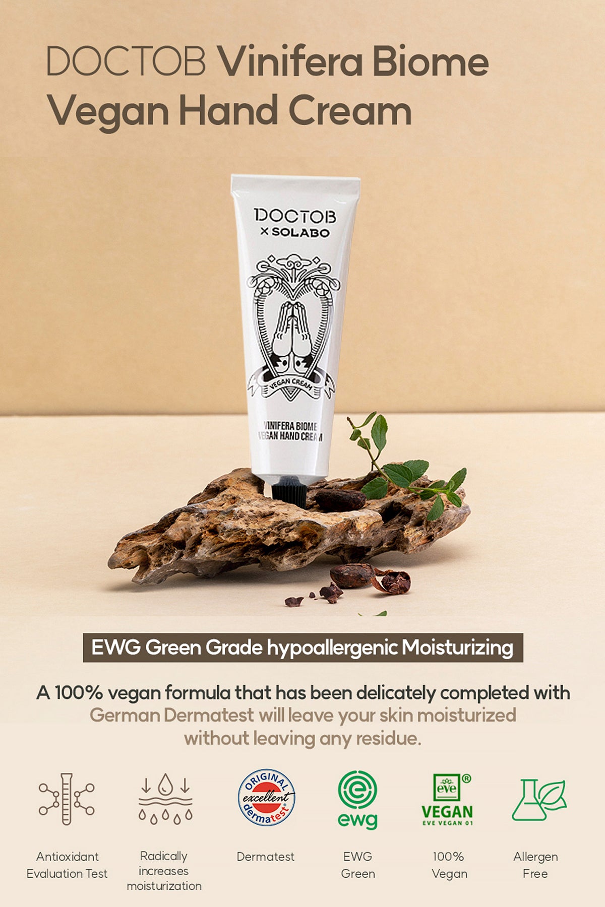 DOCTOB Vinifera Biome Vegan Hand Cream 50ml/1.69 fl.oz