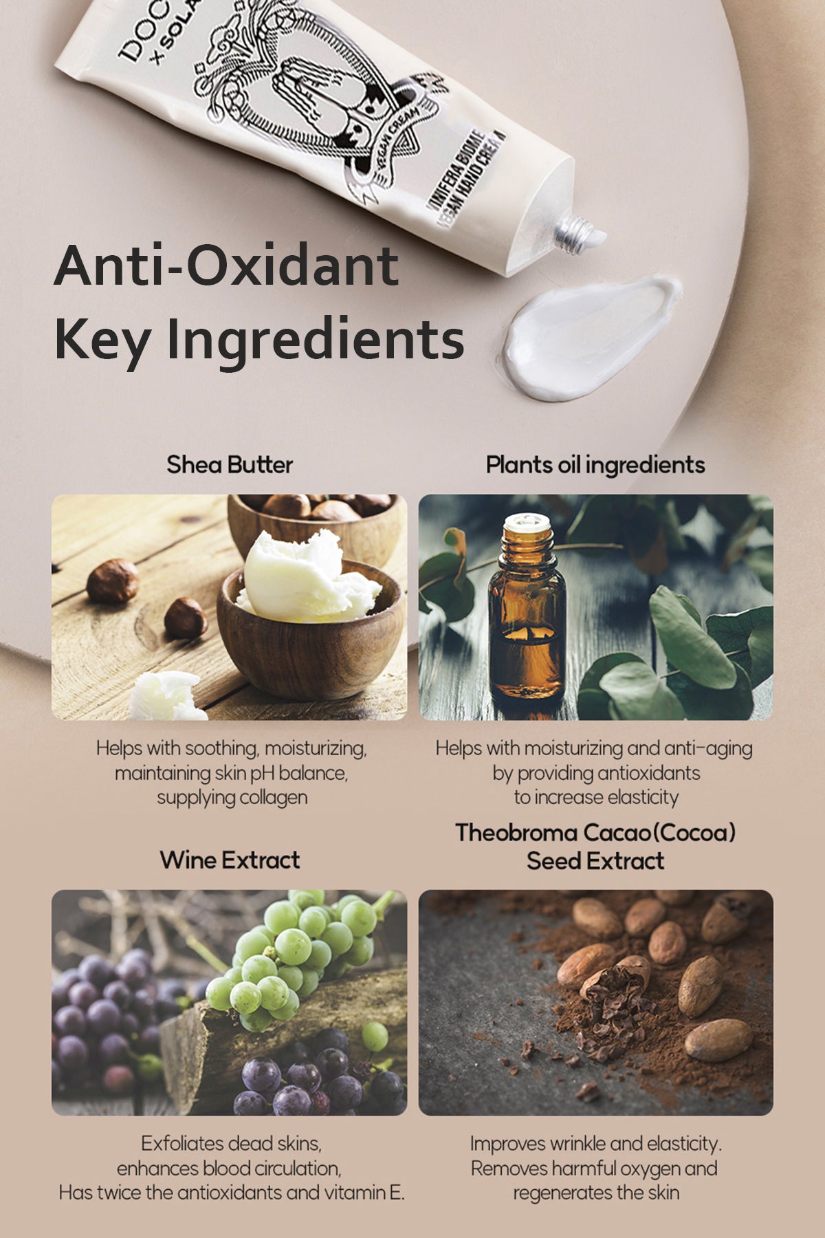 DOCTOB Vinifera Biome Vegan Hand Cream 50ml/1.69 fl.oz