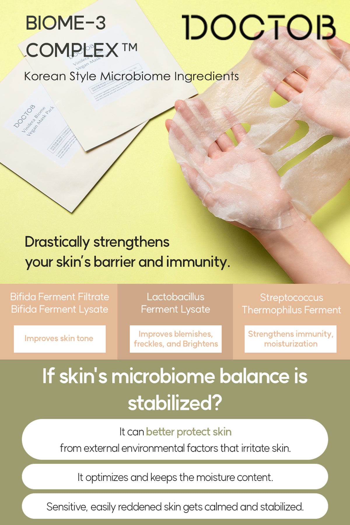 DOCTOB Vinifera Biome Vegan Mask Pack (5-Pack)