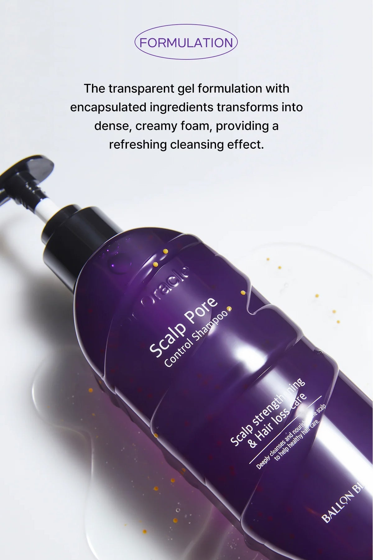 Dr. Oracle Scalp Pore Control Shampoo – Deep Cleansing & Scalp Renewal with PDRN, Plant Proteins & Peptides (380ml / 12.85 fl.oz)