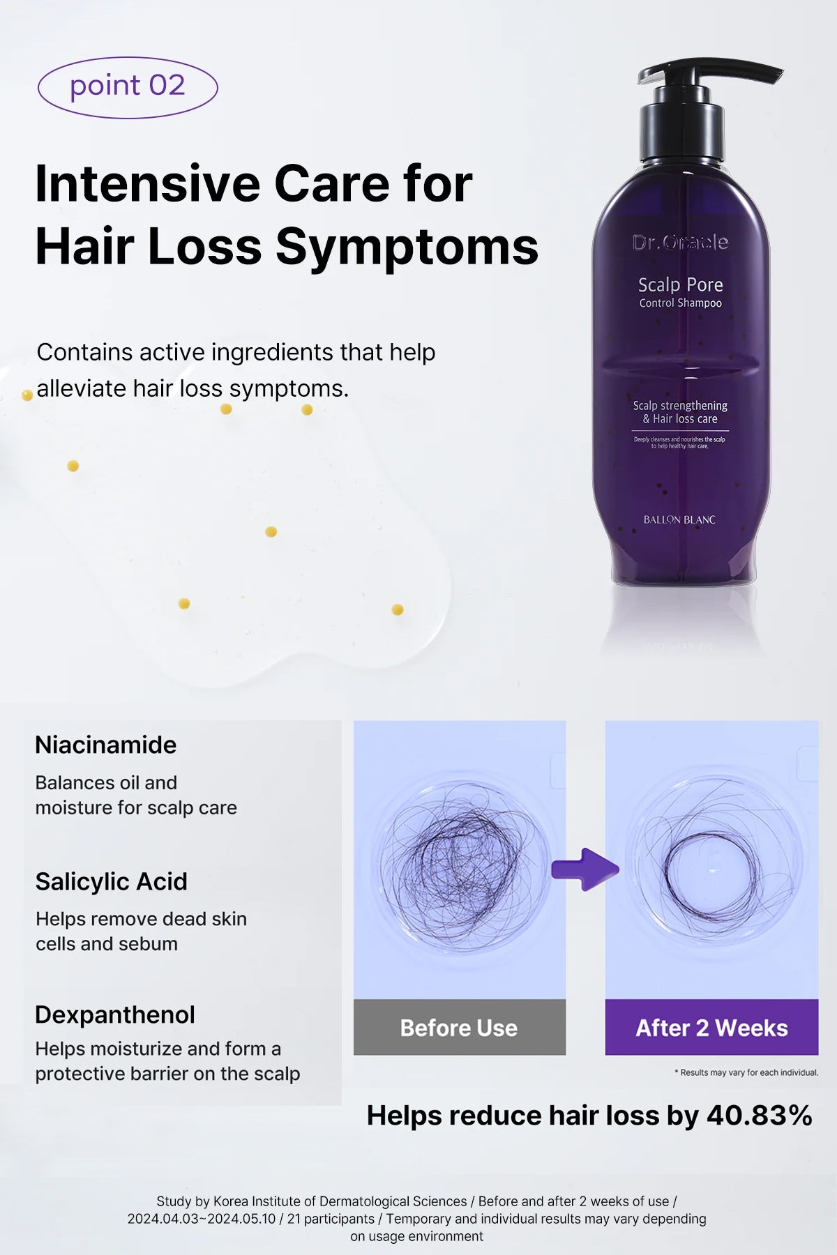 Dr. Oracle Scalp Pore Control Shampoo – Deep Cleansing & Scalp Renewal with PDRN, Plant Proteins & Peptides (380ml / 12.85 fl.oz)