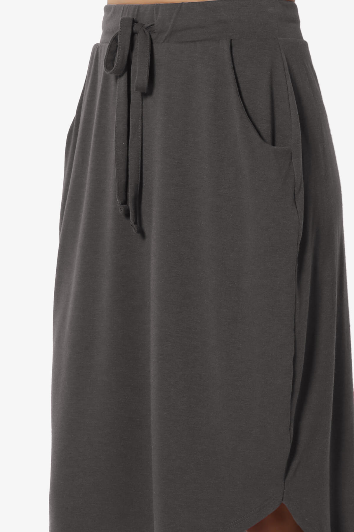 Eclipse Drawstring Midi Skirt ASH GREY_5