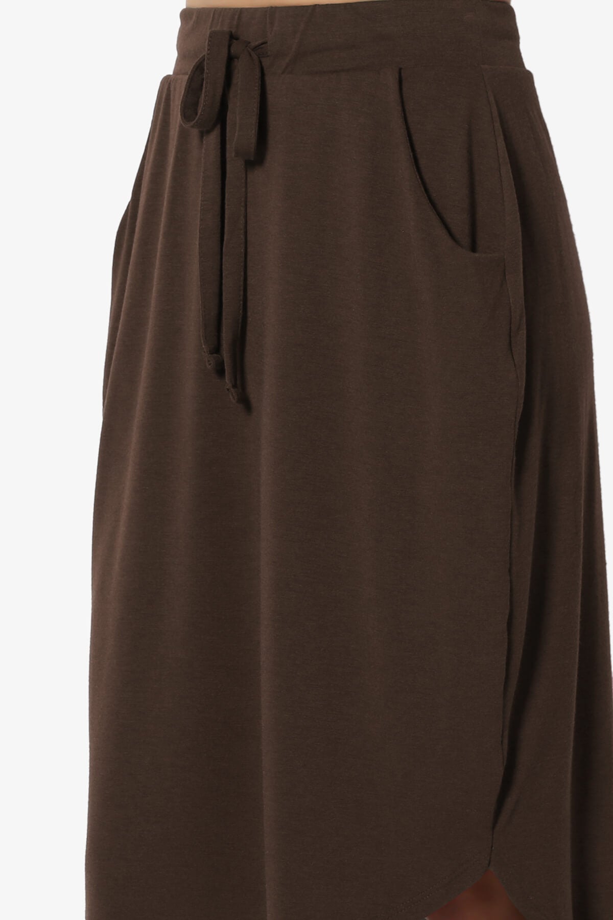 Eclipse Drawstring Midi Skirt BROWN_5