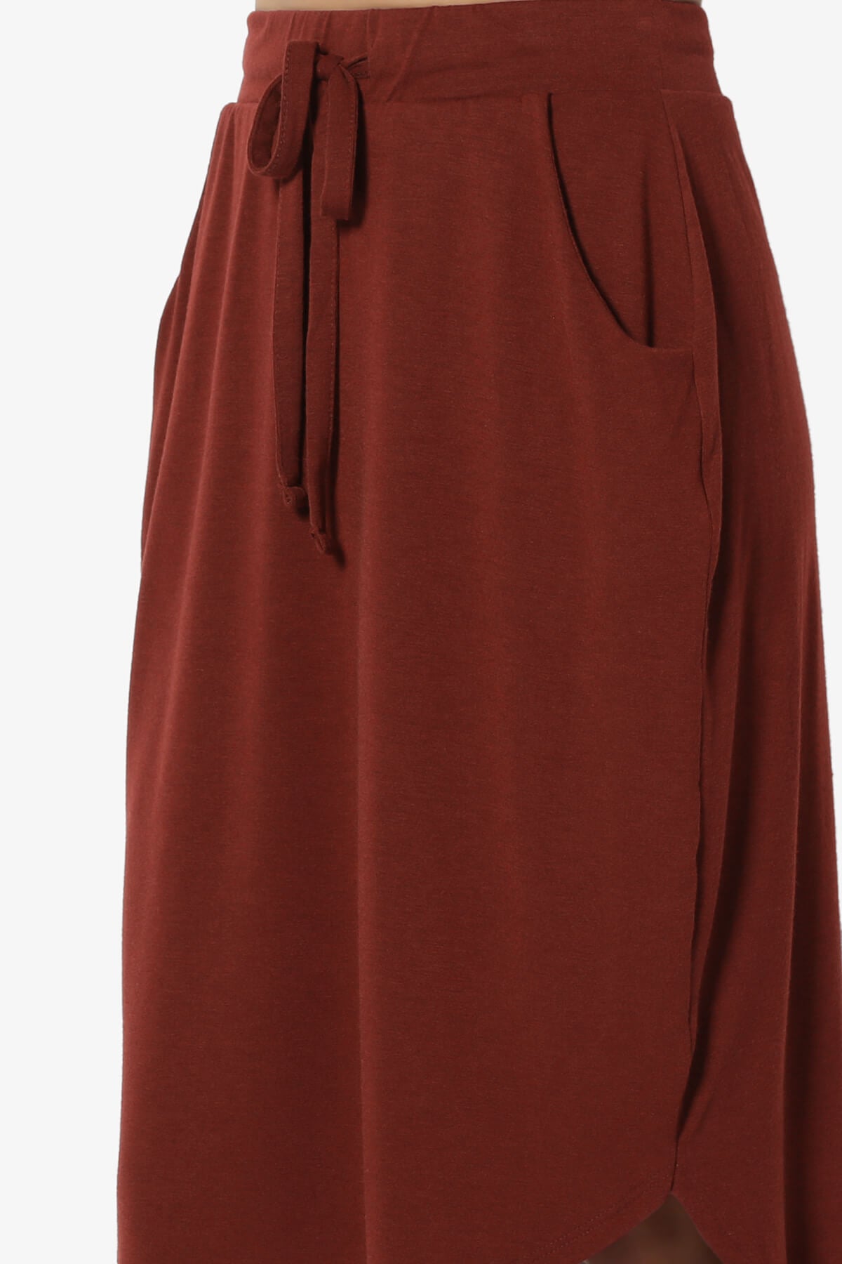 Eclipse Drawstring Midi Skirt DARK RUST_5