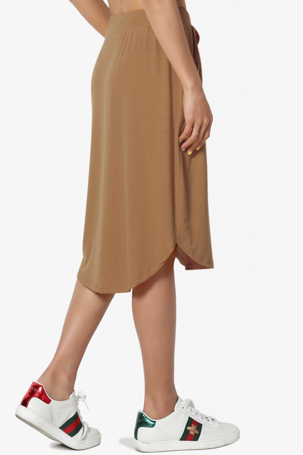 Eclipse Drawstring Midi Skirt DEEP CAMEL_4
