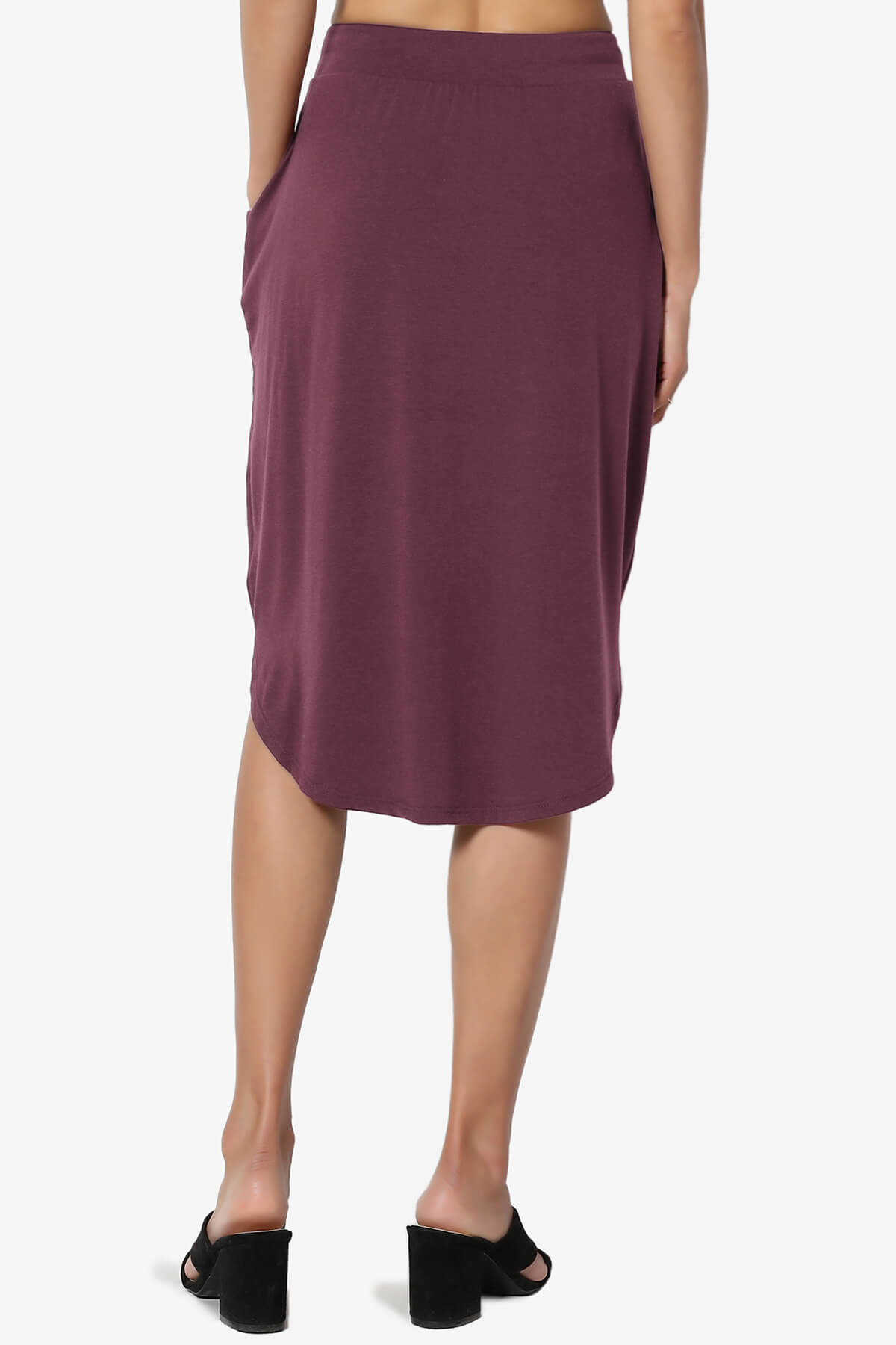 Eclipse Drawstring Midi Skirt DUSTY PLUM_2