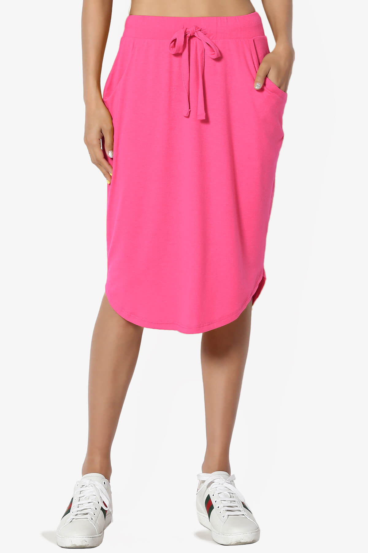 Eclipse Drawstring Midi Skirt FUCHSIA_1