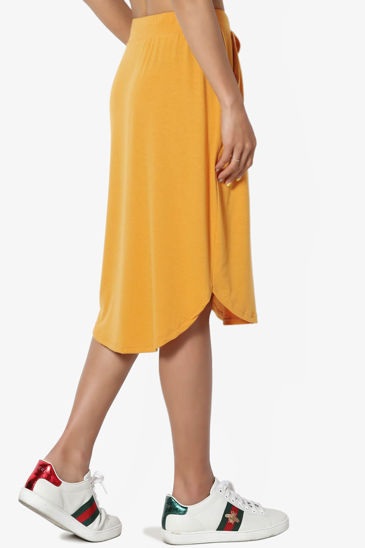 Eclipse Drawstring Midi Skirt GOLDEN MUSTARD_4