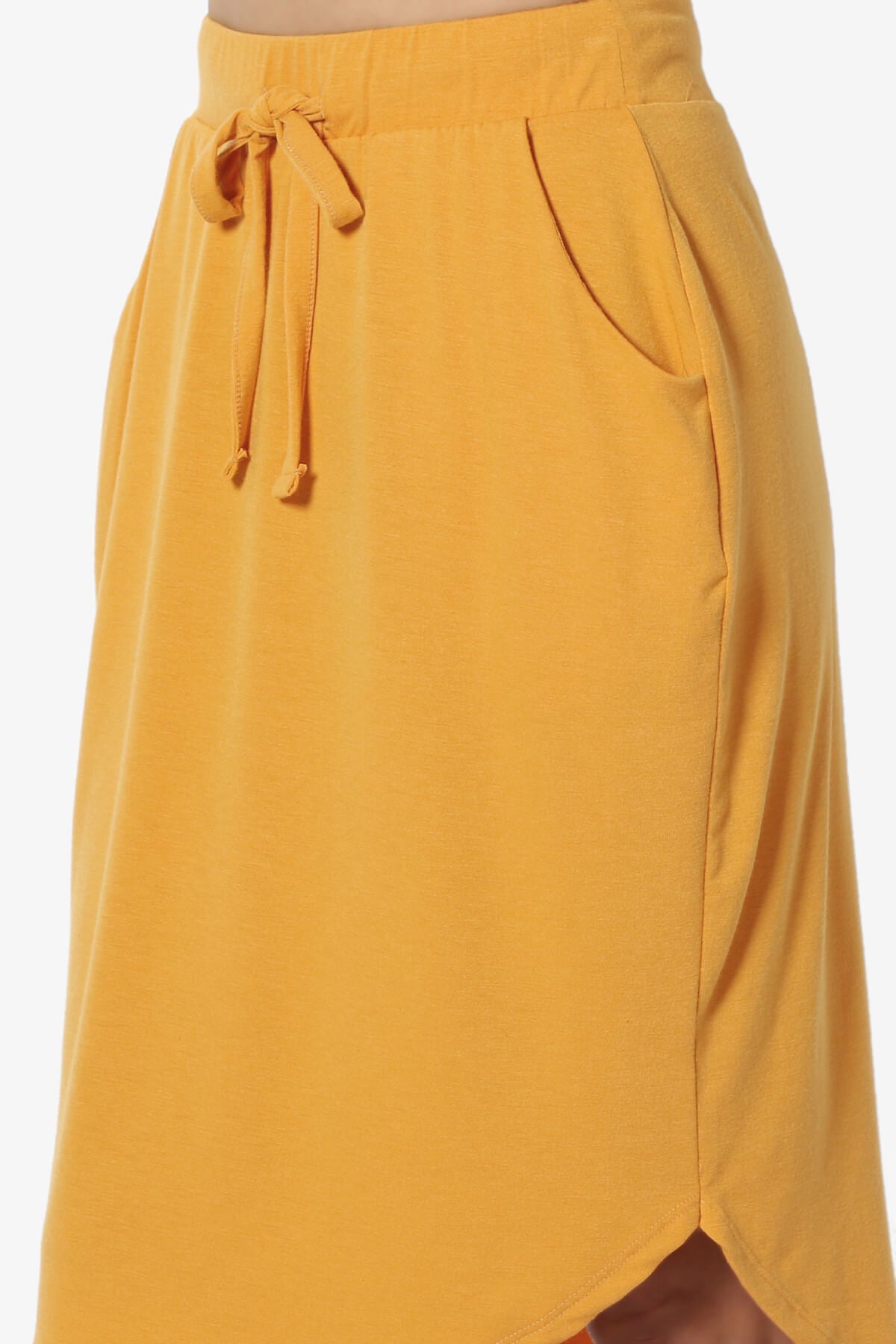 Eclipse Drawstring Midi Skirt GOLDEN MUSTARD_5