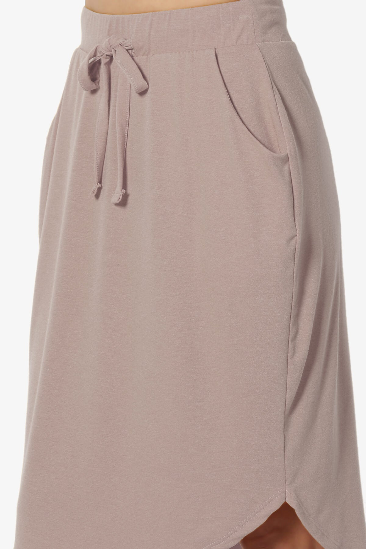 Eclipse Drawstring Midi Skirt LIGHT MOCHA_5