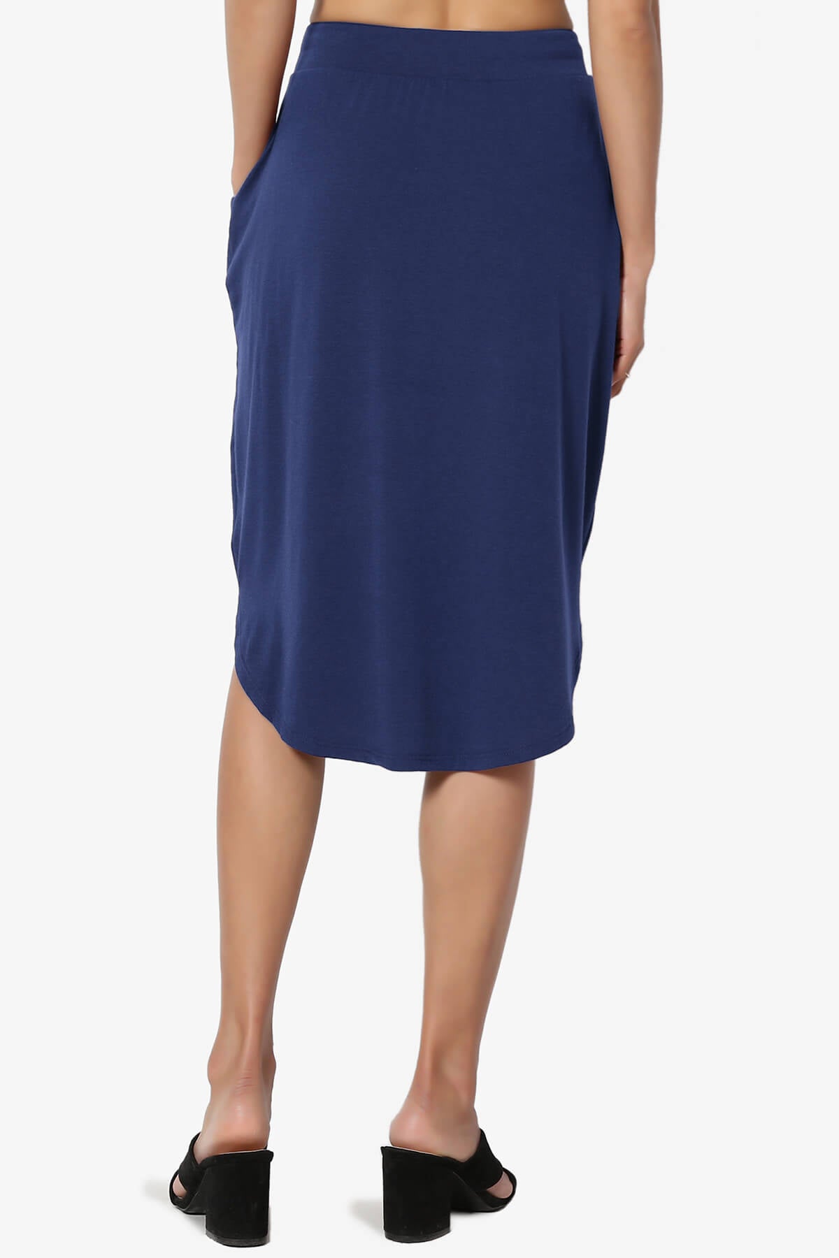 Eclipse Drawstring Midi Skirt LIGHT NAVY_2