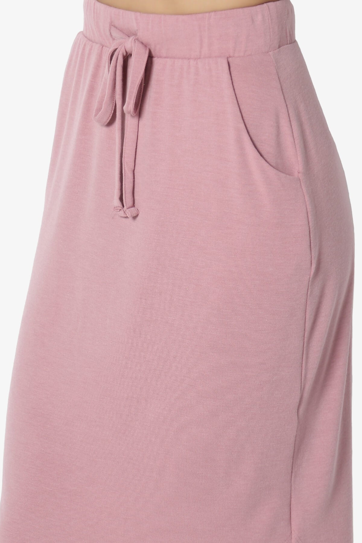 Eclipse Drawstring Midi Skirt LIGHT ROSE_5