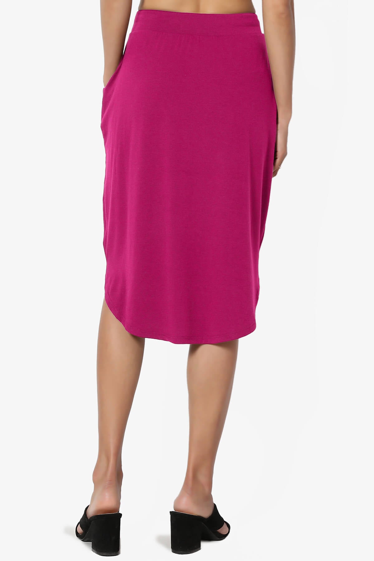 Eclipse Drawstring Midi Skirt MAGENTA_2
