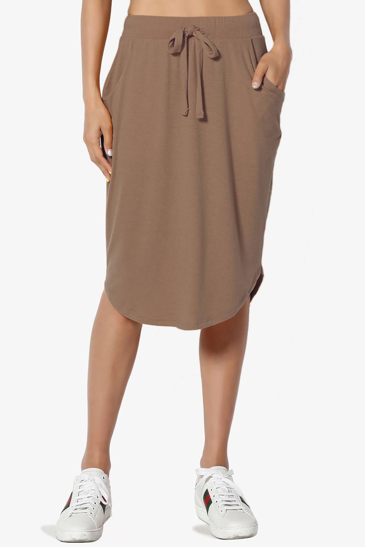 Eclipse Drawstring Midi Skirt MOCHA_1