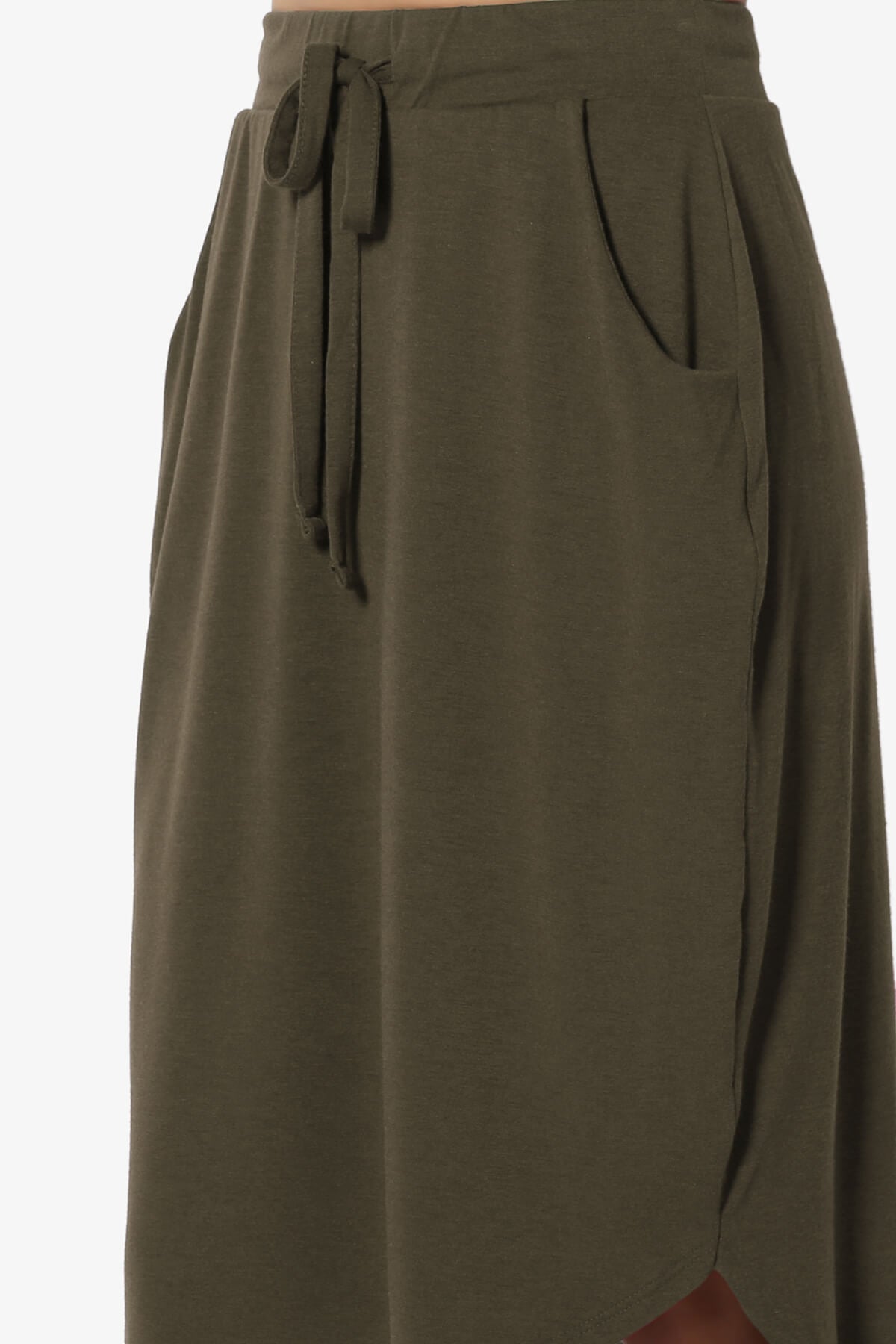 Eclipse Drawstring Midi Skirt OLIVE_5