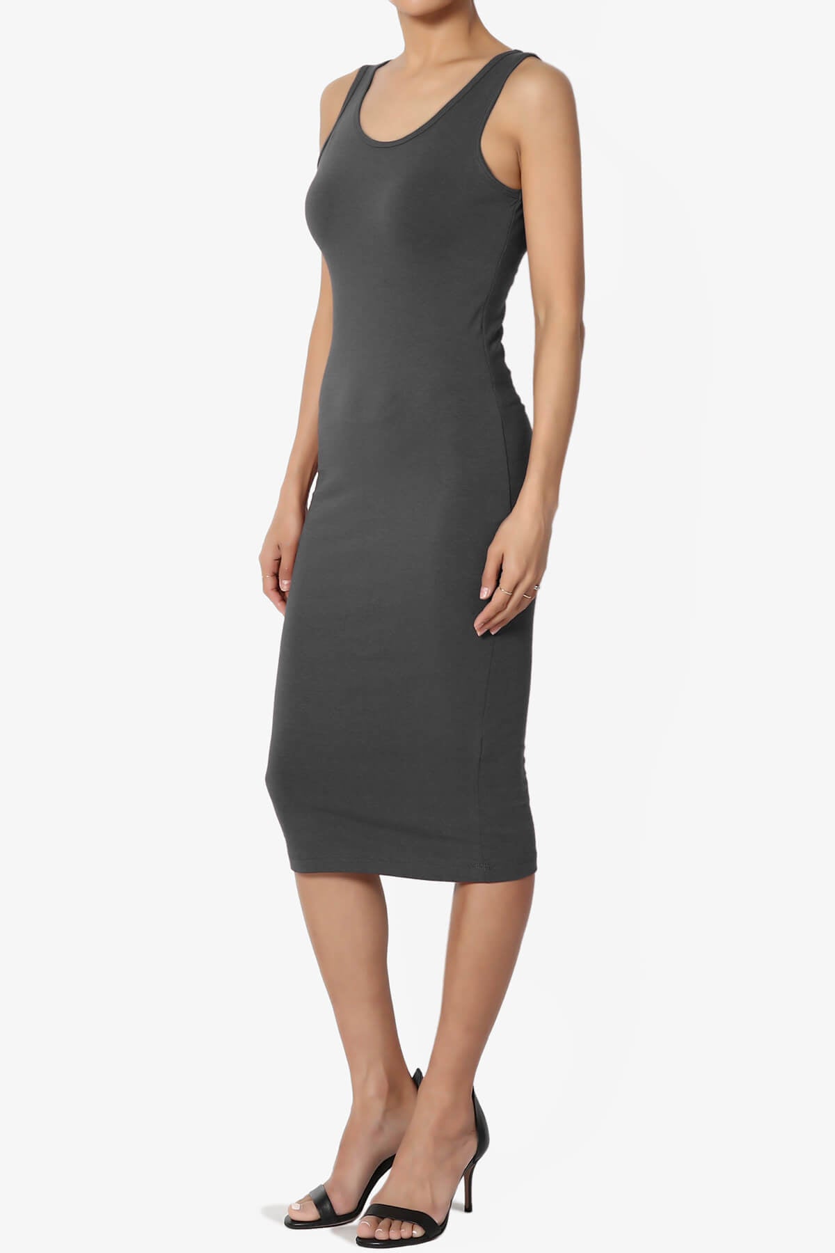 Fontella Sleeveless Bodycon Midi Dress ASH GREY_3