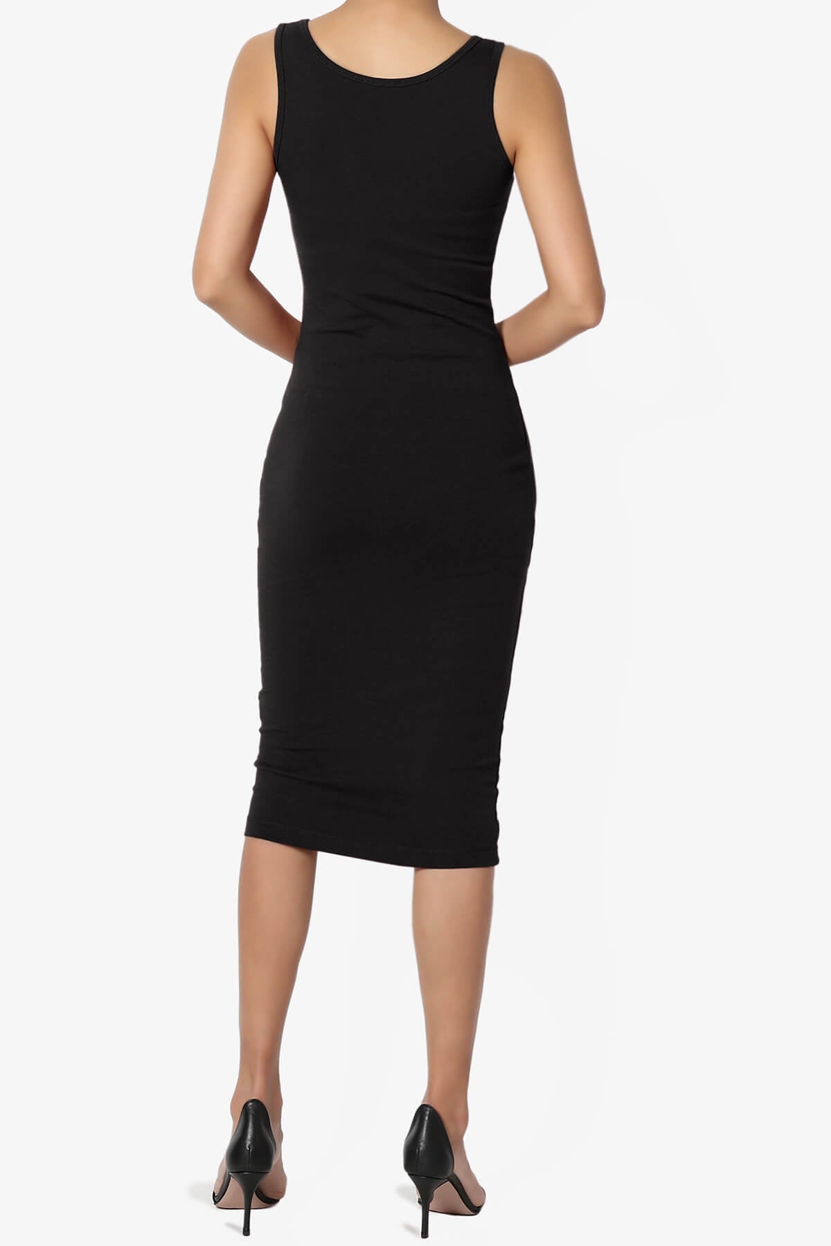 Fontella Sleeveless Bodycon Midi Dress BLACK_2