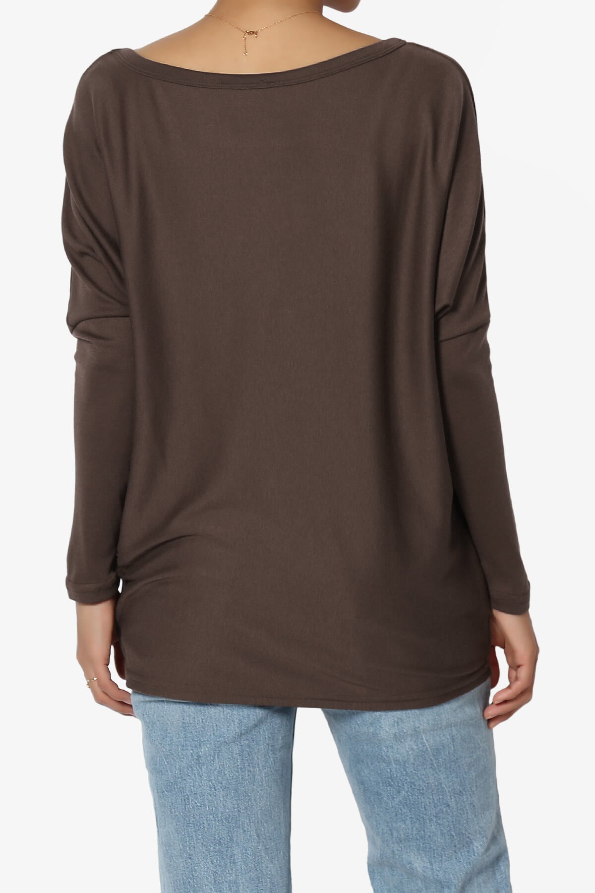 Givinn Boat Neck Dolman Long Sleeve Top