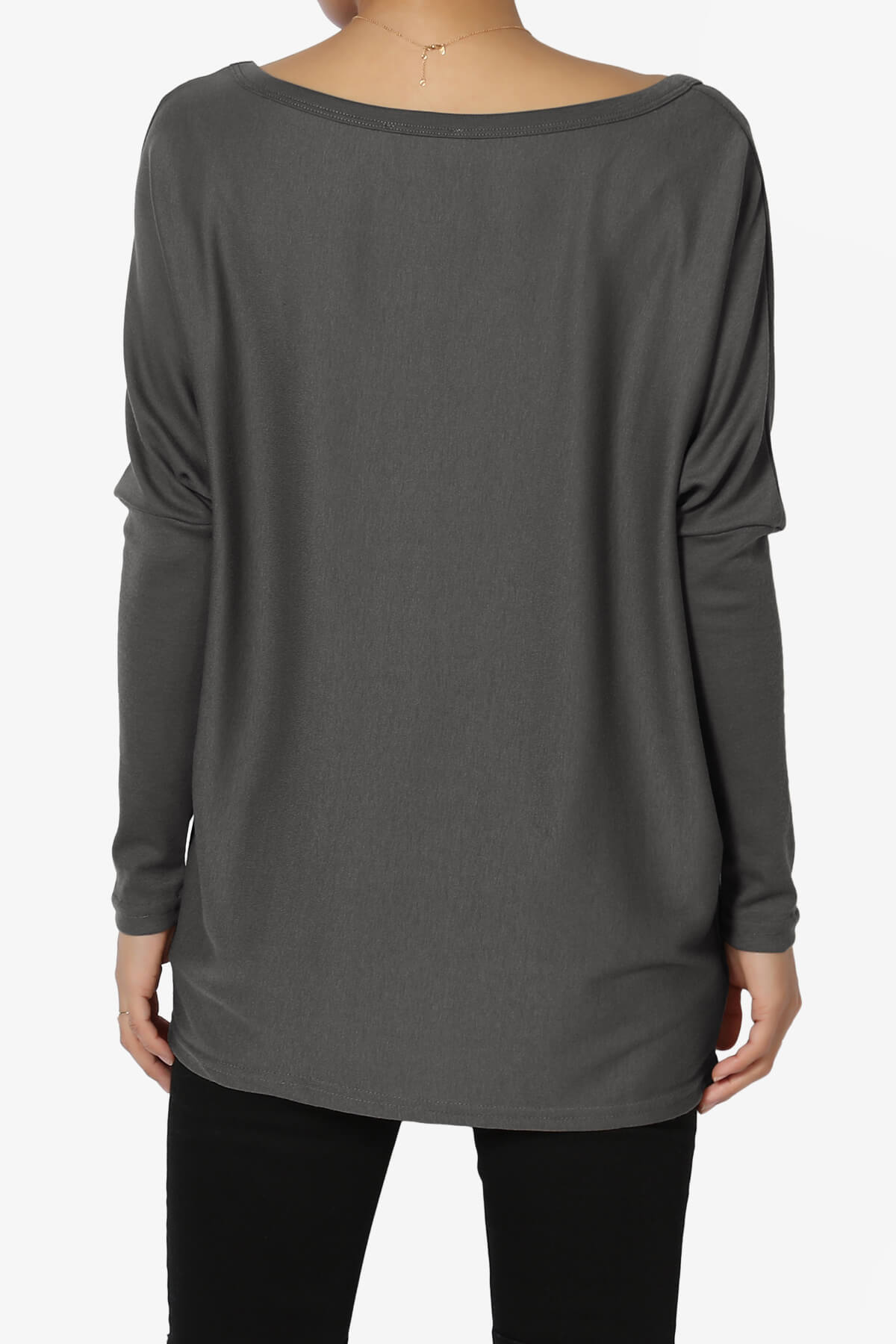 Givinn Boat Neck Dolman Long Sleeve Top