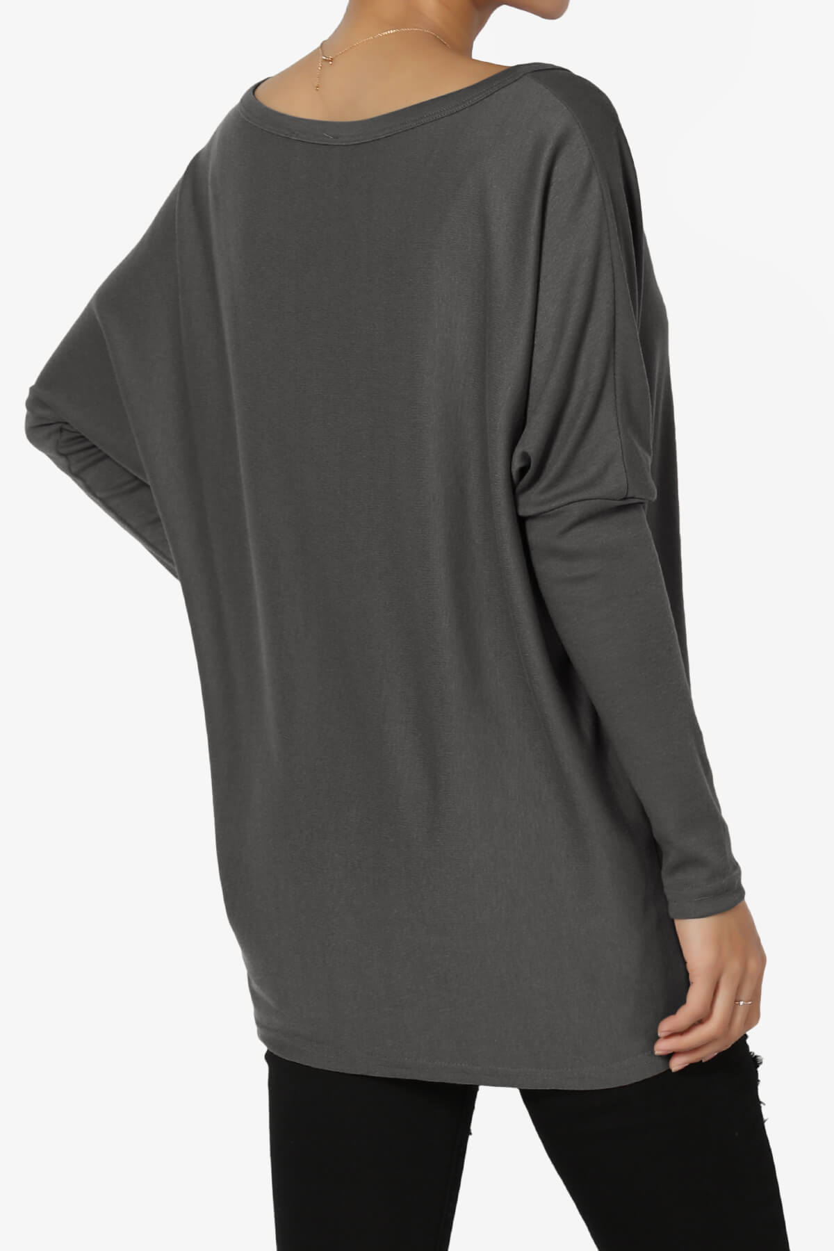 Givinn Boat Neck Dolman Long Sleeve Top